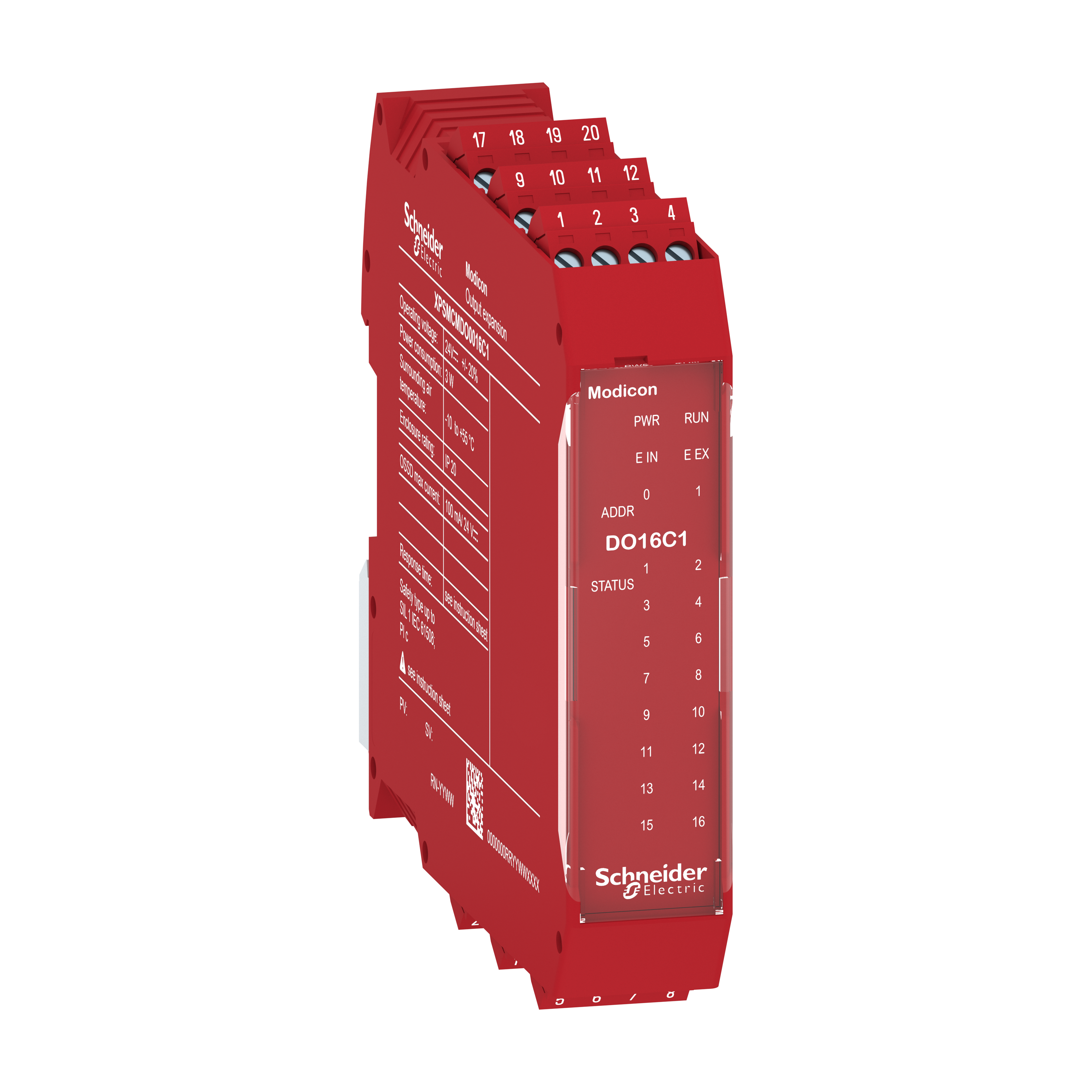 SCHNEIDER ELECTRIC - Modulo espansione di sicurezza, Modicon XPSMCM, 16 uscite digitali - SIL1, morsetti a vite