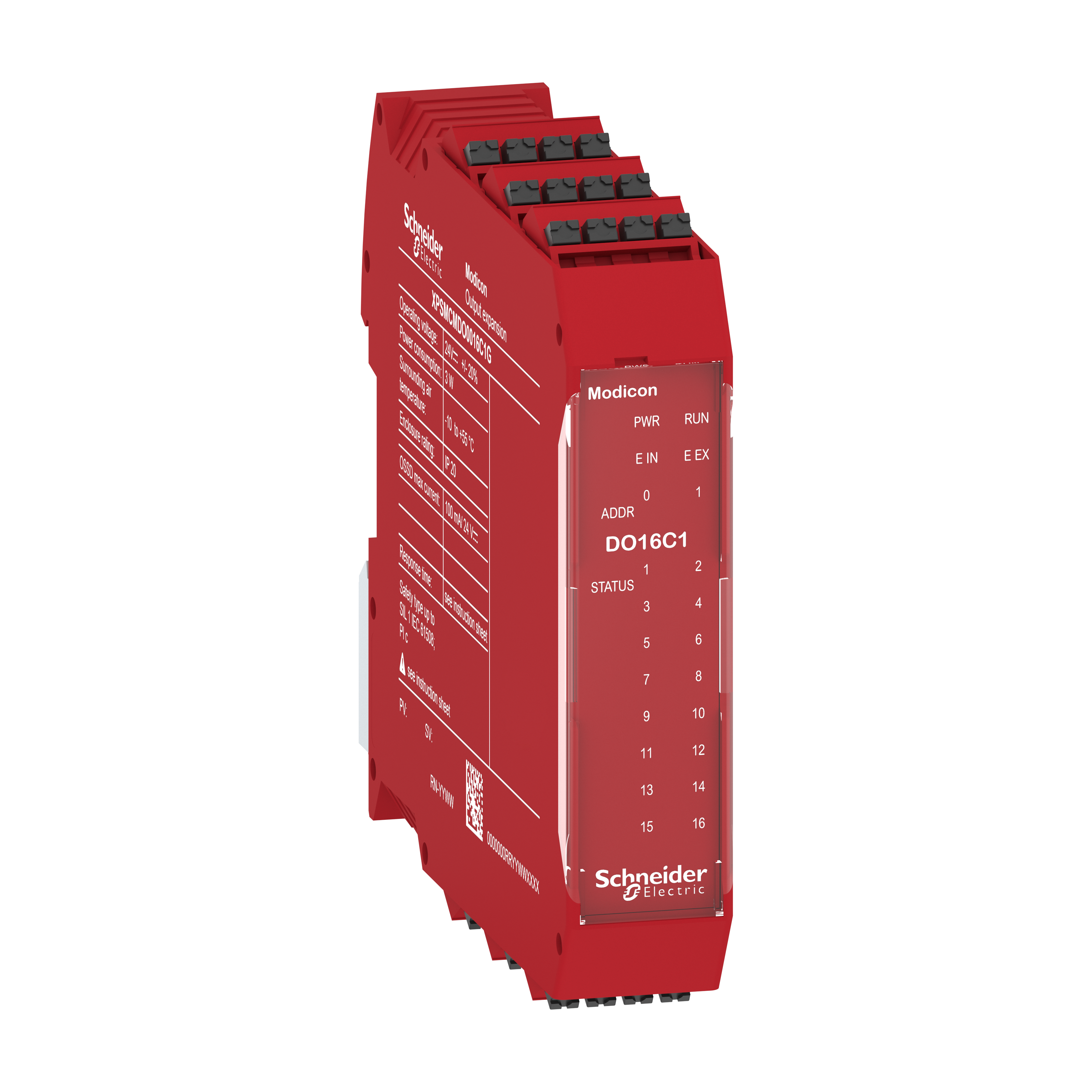 SCHNEIDER ELECTRIC - Modulo espansione di sicurezza, Modicon XPSMCM, 16 uscite digitali - SIL1, morsetti a molla