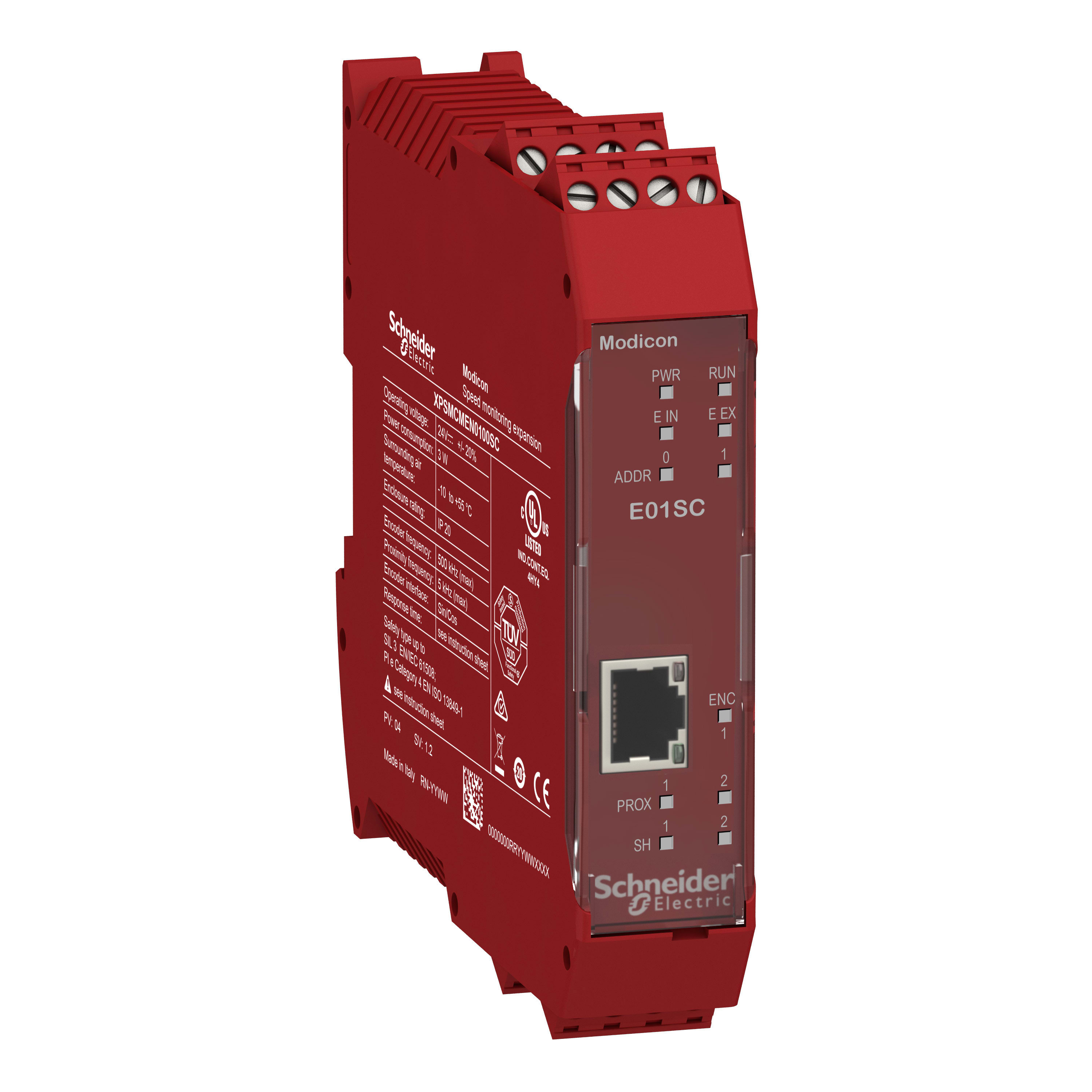 SCHNEIDER ELECTRIC - Modulo espansione di sicurezza, Modicon XPSMCM, 1 ingresso encoder Sin/Cos, morsetti a vite