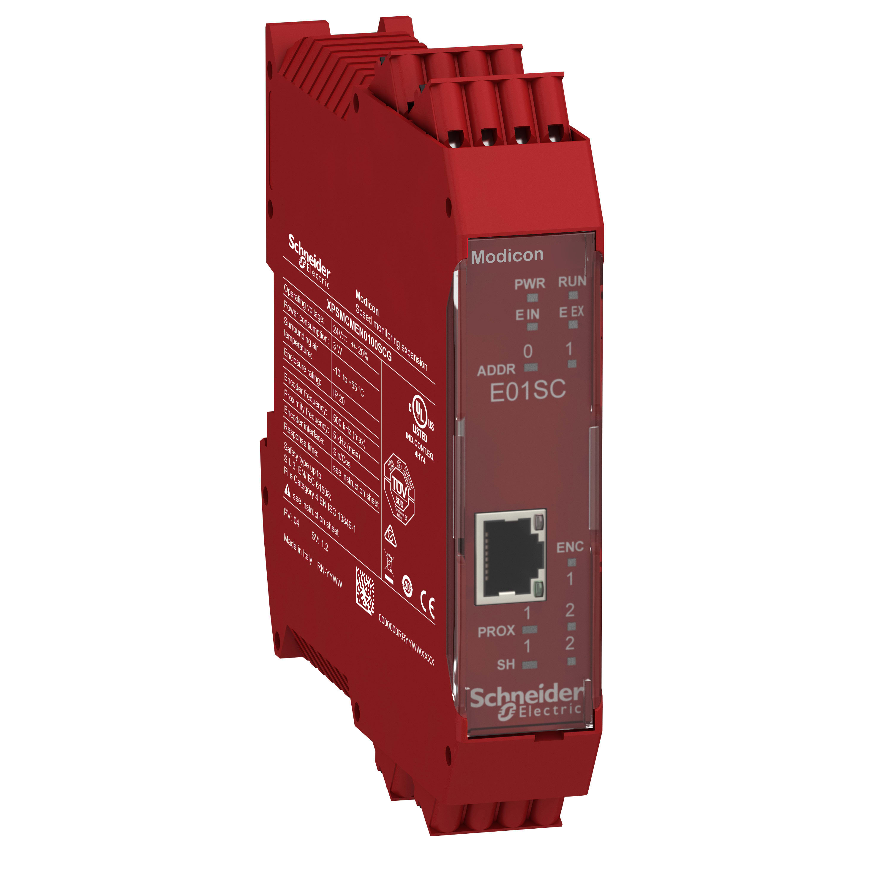 SCHNEIDER ELECTRIC - Modulo espansione di sicurezza, Modicon XPSMCM, 1 ingresso encoder Sin/Cos, morsetti a molla