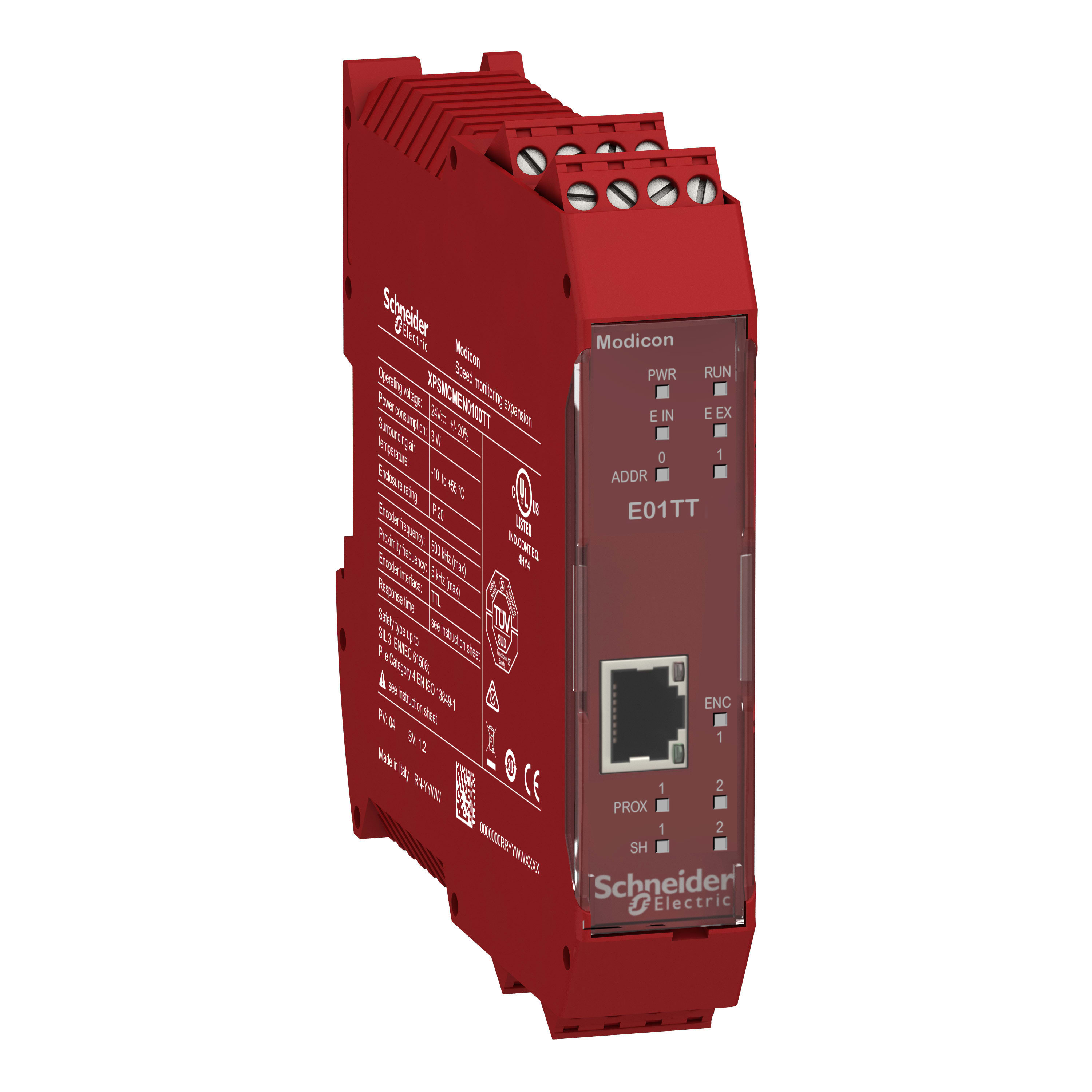 SCHNEIDER ELECTRIC - Modulo espansione di sicurezza, Modicon XPSMCM, 1 ingresso encoder TTL, morsetti a vite