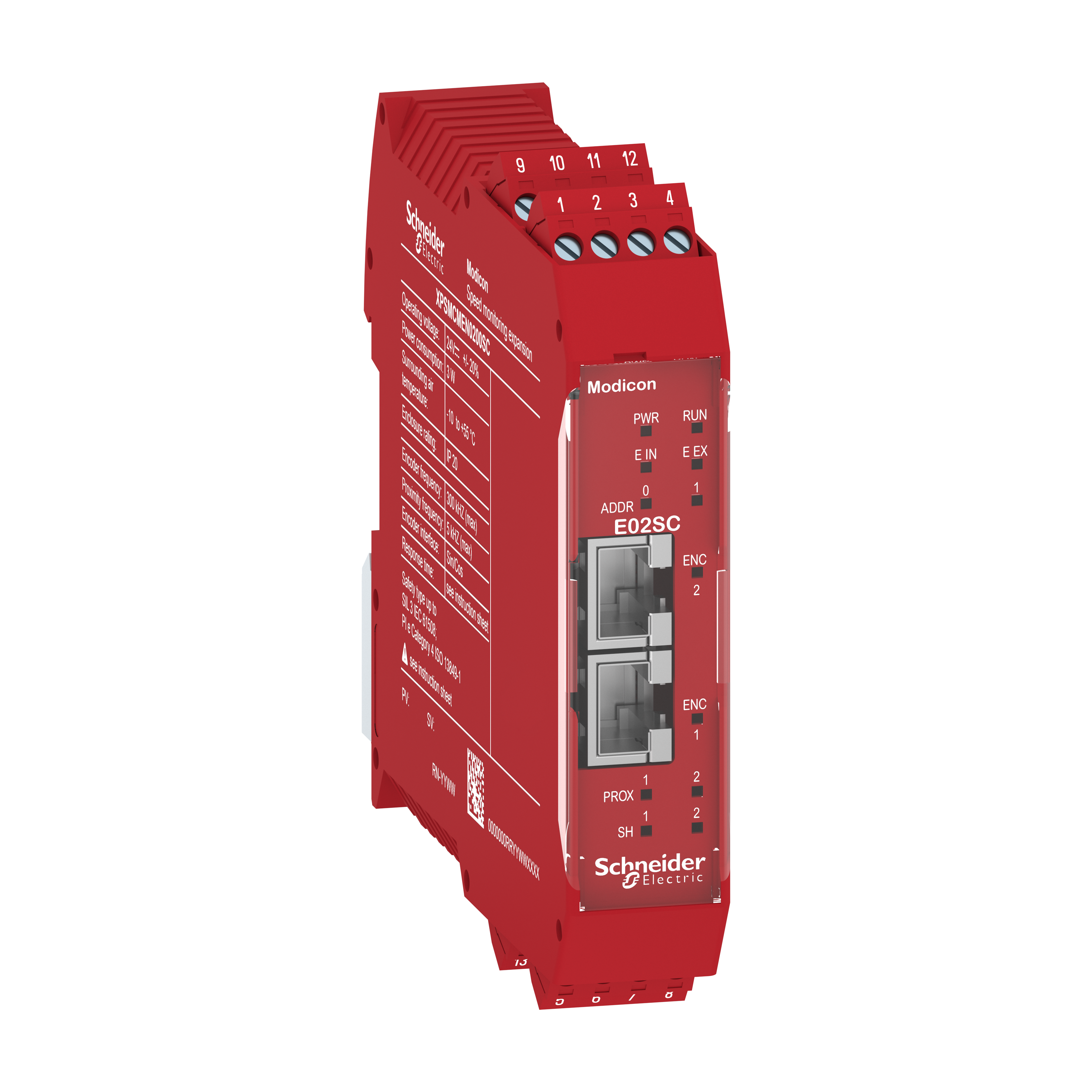 SCHNEIDER ELECTRIC - Modulo espansione di sicurezza, Modicon XPSMCM, 2 ingressi encoder Sin/Cos, morsetti a vite