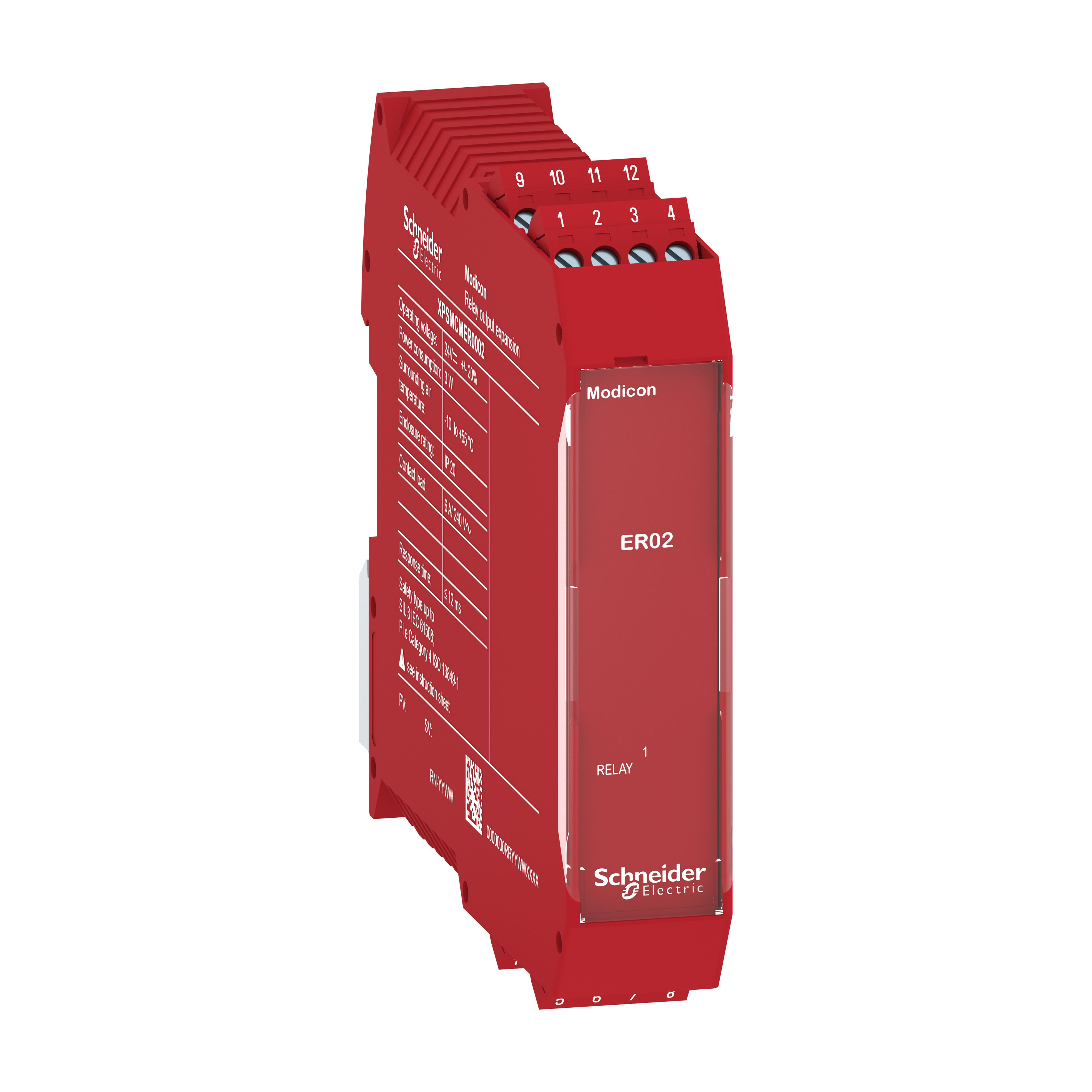 SCHNEIDER ELECTRIC - Modulo espansione di sicurezza, Modicon XPSMCM, 2 uscite a relè con cablaggio esterno, morsetti a vite