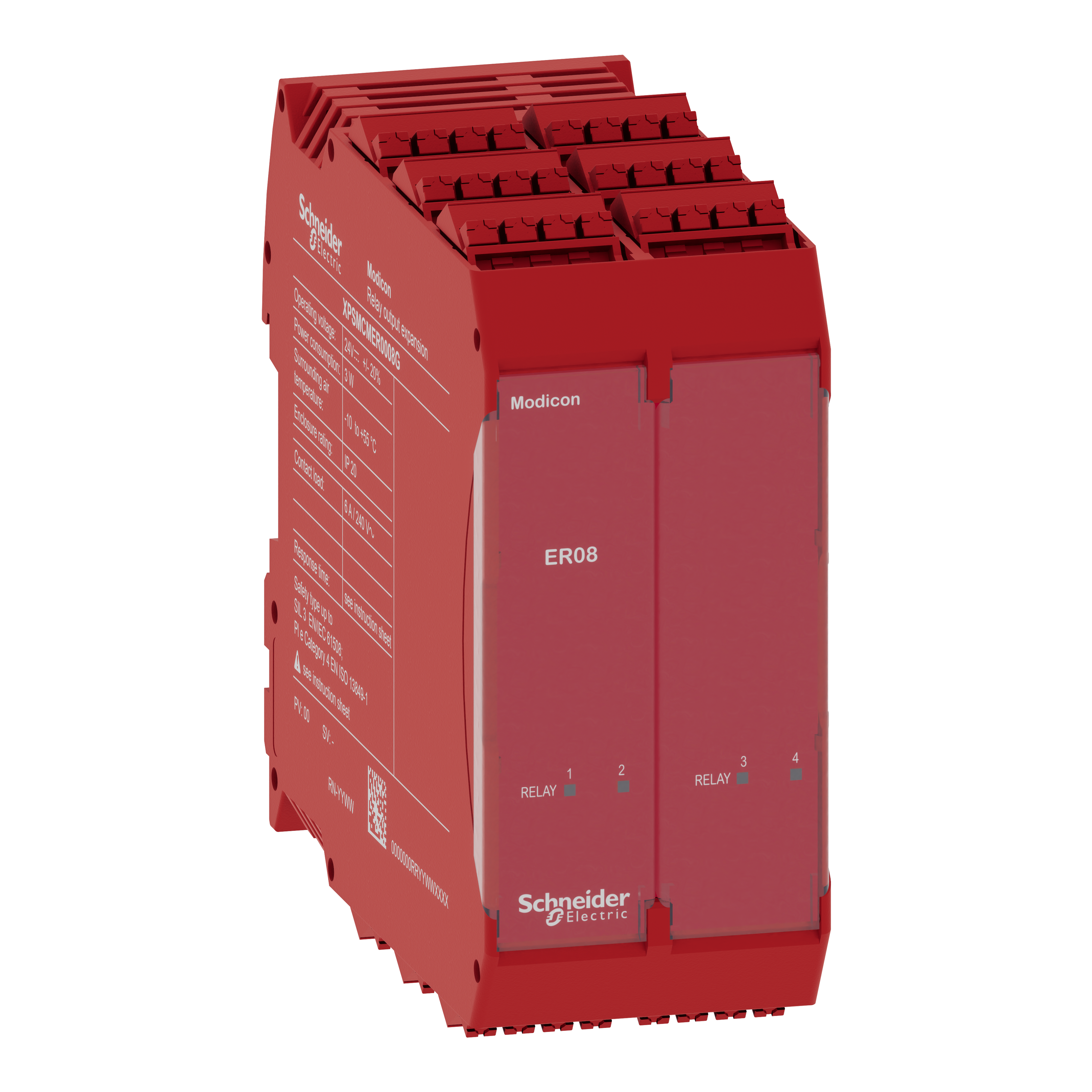 SCHNEIDER ELECTRIC - Modulo di espansione, Modicon MCM, 4 uscite relè di sicurezza, molla XPSMCMER0008G