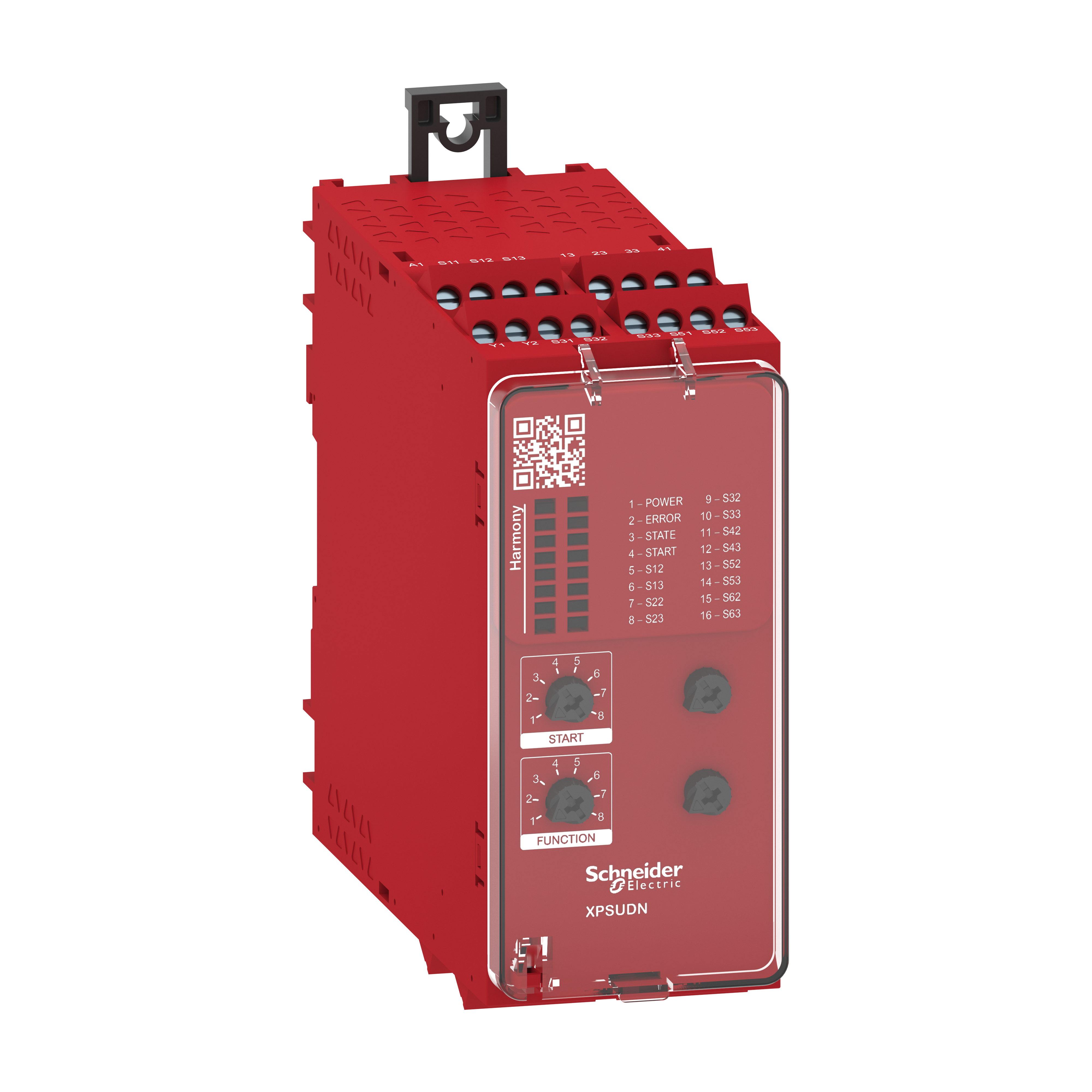 SCHNEIDER ELECTRIC - Modulo di sicurezza multifunzione 12 ingressi, Harmony XPSU, 3NO + 1NC + uscita diagnostica smart - 24 V, morsetti a vite XPSUDN13AP