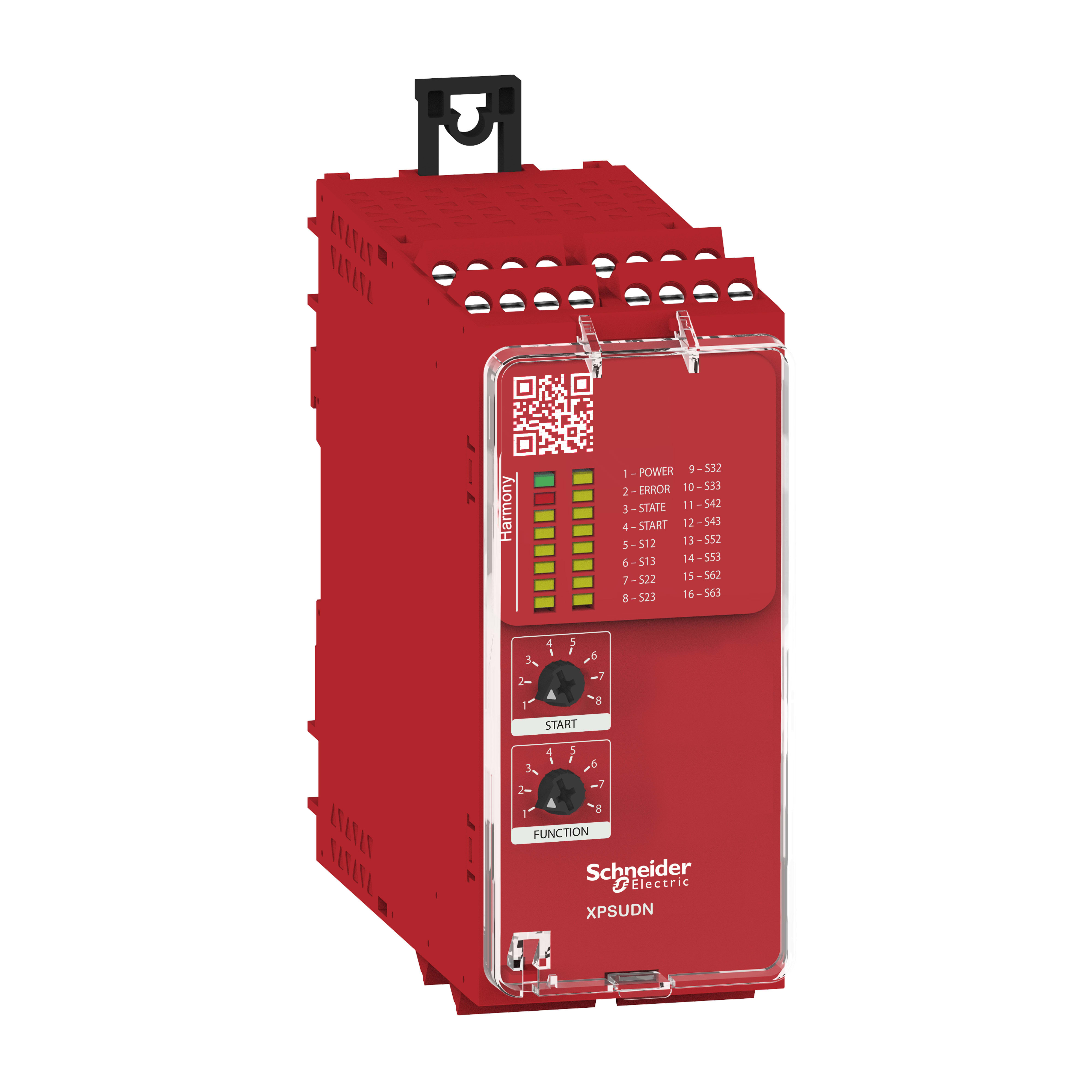 SCHNEIDER ELECTRIC - Modulo di sicurezza multifunzione 12 ingressi, Harmony XPSU, 3NO + 1NC + uscita diagnostica smart - 48-230 V, morsetti a vite
