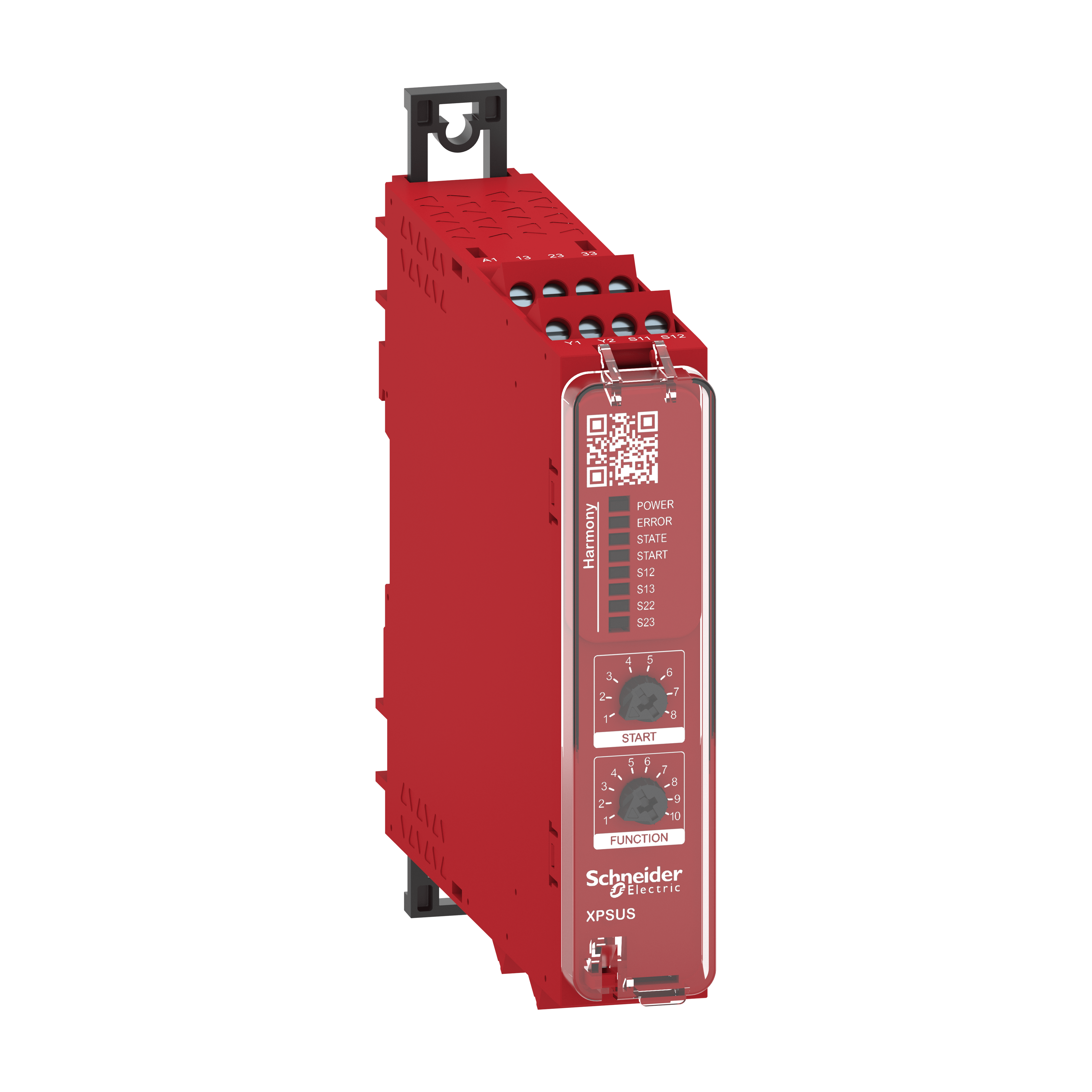 SCHNEIDER ELECTRIC - Modulo di sicurezza multifunzione 4 ingressi, c.due mani, Harmony XPSU, 2NO + uscita diagnostica smart - 48-230 V, morsetti a vite XPSUS32AP