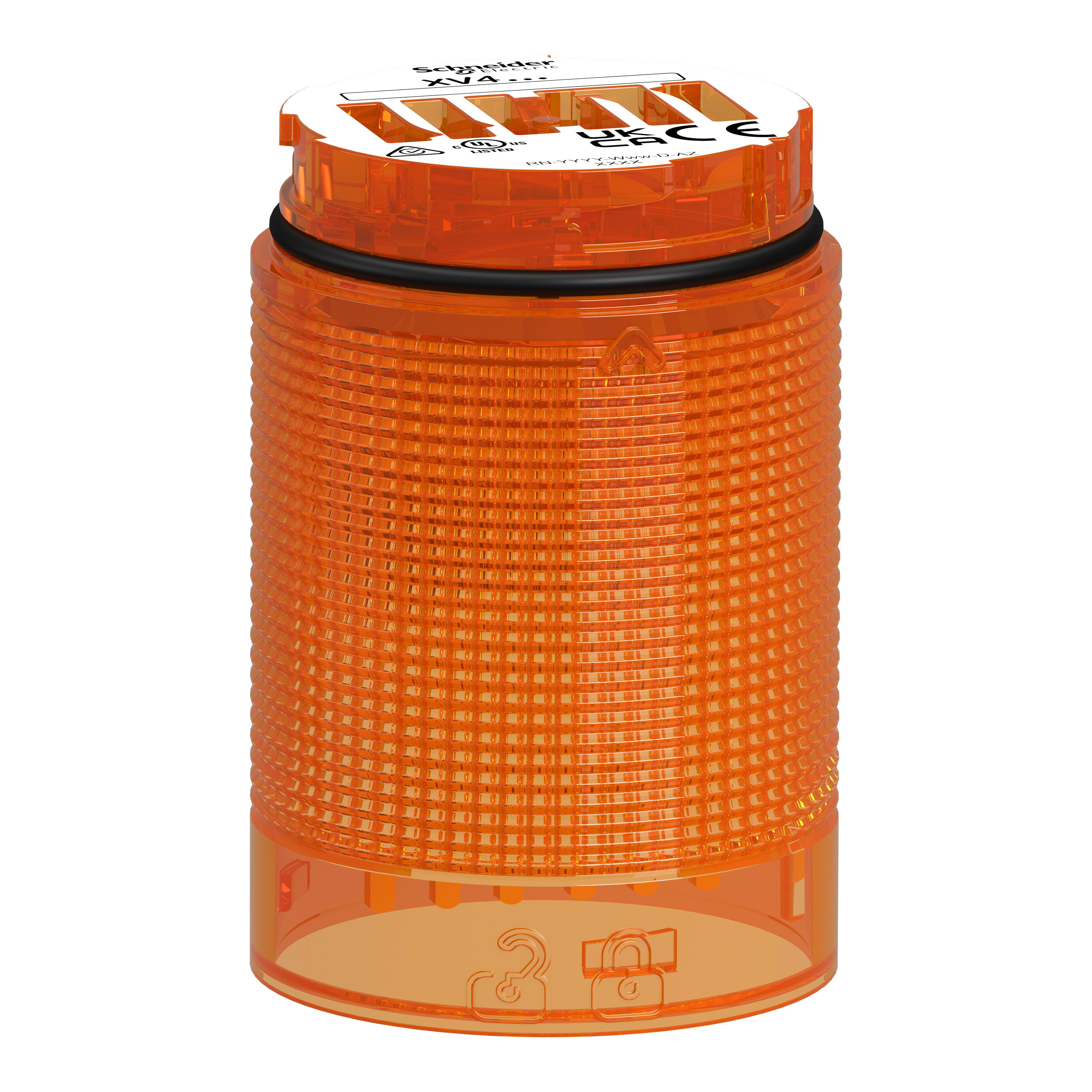 SCHNEIDER ELECTRIC - Elemento luminoso, Harmony XV4, colonna luminosa modulare Ø40mm, arancione, fissa XV4C25