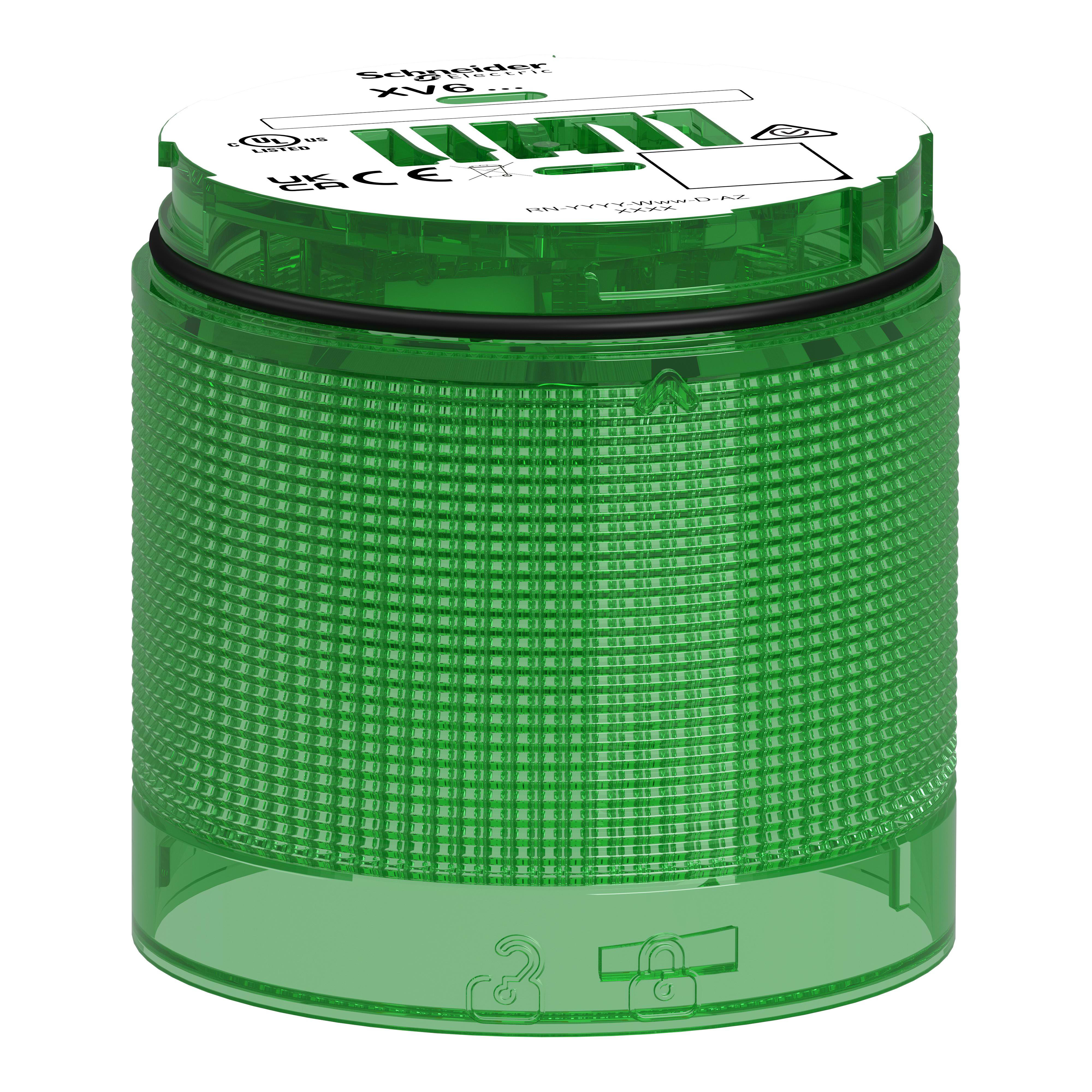 SCHNEIDER ELECTRIC - Elemento luminoso, Harmony XV6, colonna luminosa modulare Ø60mm, verde, fissa XV6C23