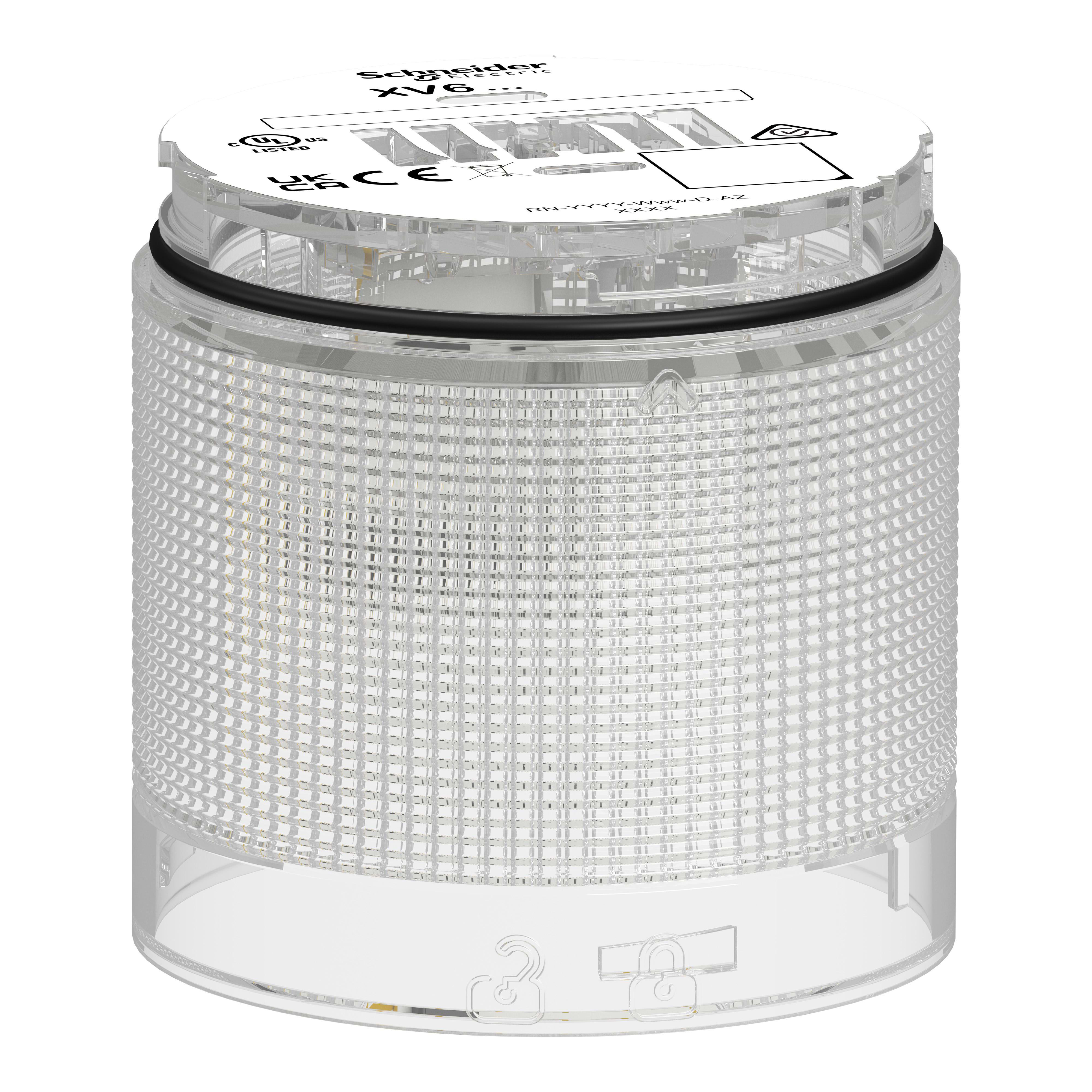 SCHNEIDER ELECTRIC - Elemento luminoso, Harmony XV6, colonna luminosa modulare Ø60mm, verde, luminoso fissa e trasparente