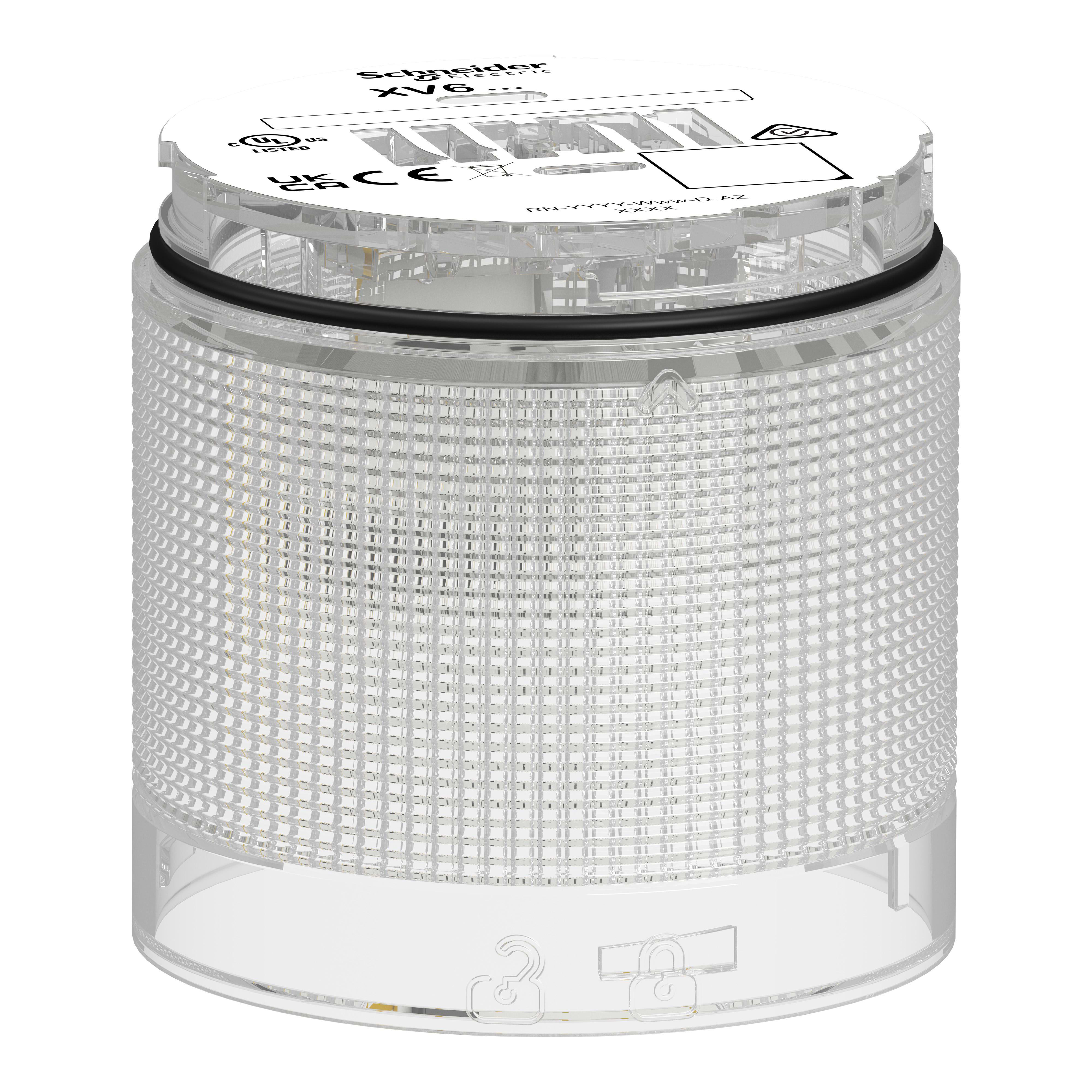 SCHNEIDER ELECTRIC - Elemento luminoso, Harmony XV6, colonna luminosa modulare Ø60mm, arancione, luminoso fissa e trasparente