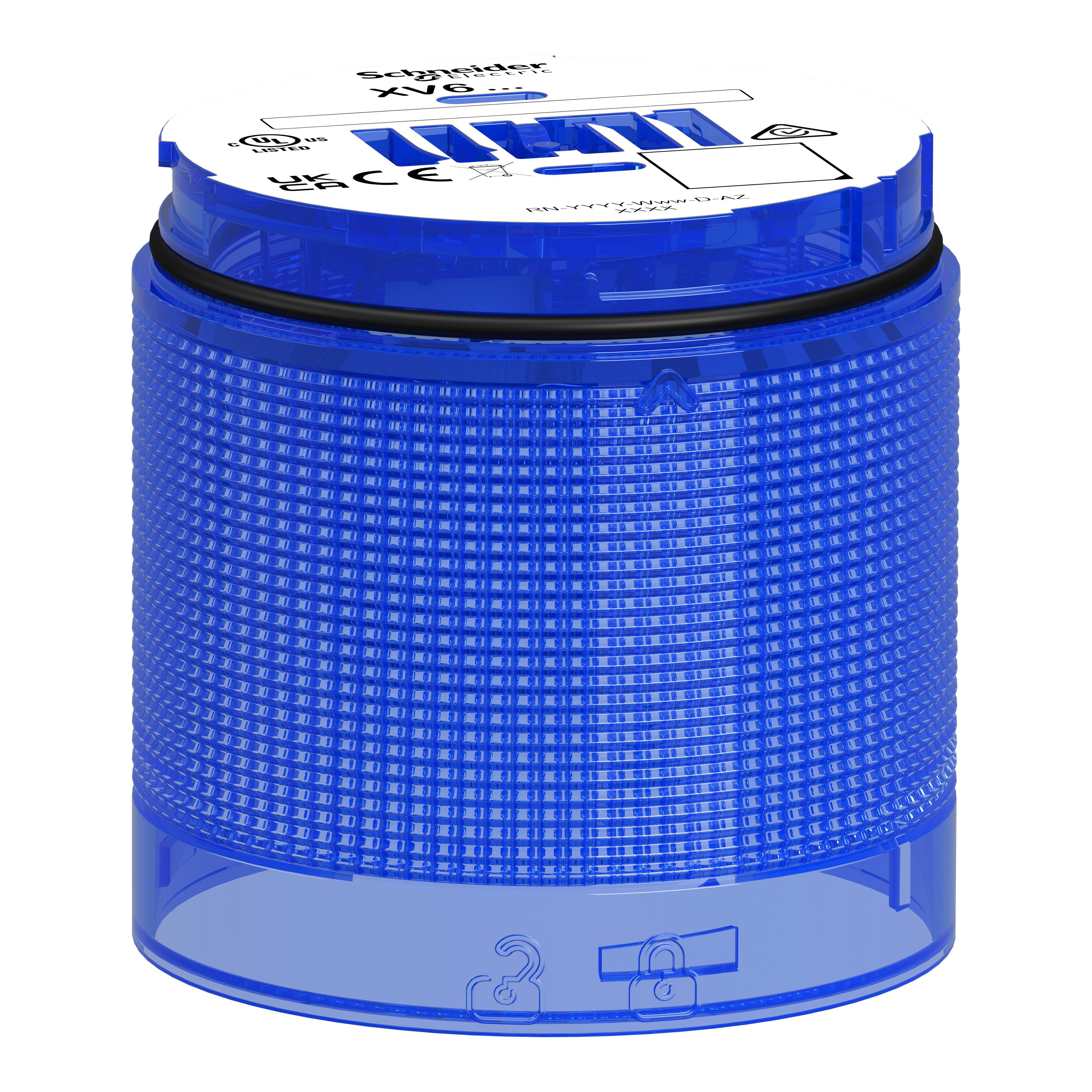 SCHNEIDER ELECTRIC - Elemento luminoso, Harmony XV6, colonna luminosa modulare Ø60mm, blu, fissa