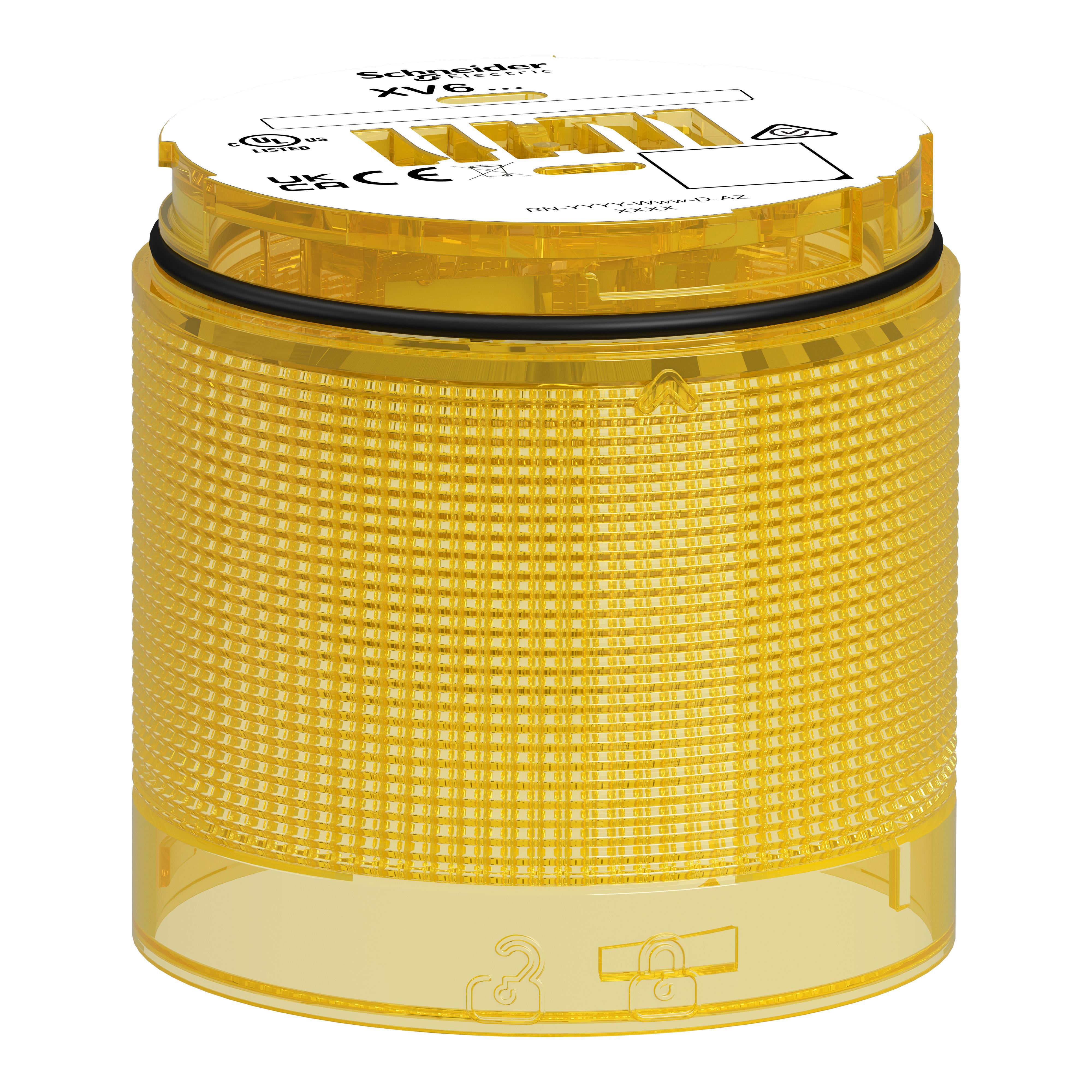 SCHNEIDER ELECTRIC - Elemento luminoso, Harmony XV6, colonna luminosa modulare Ø60mm, gialla, fissa