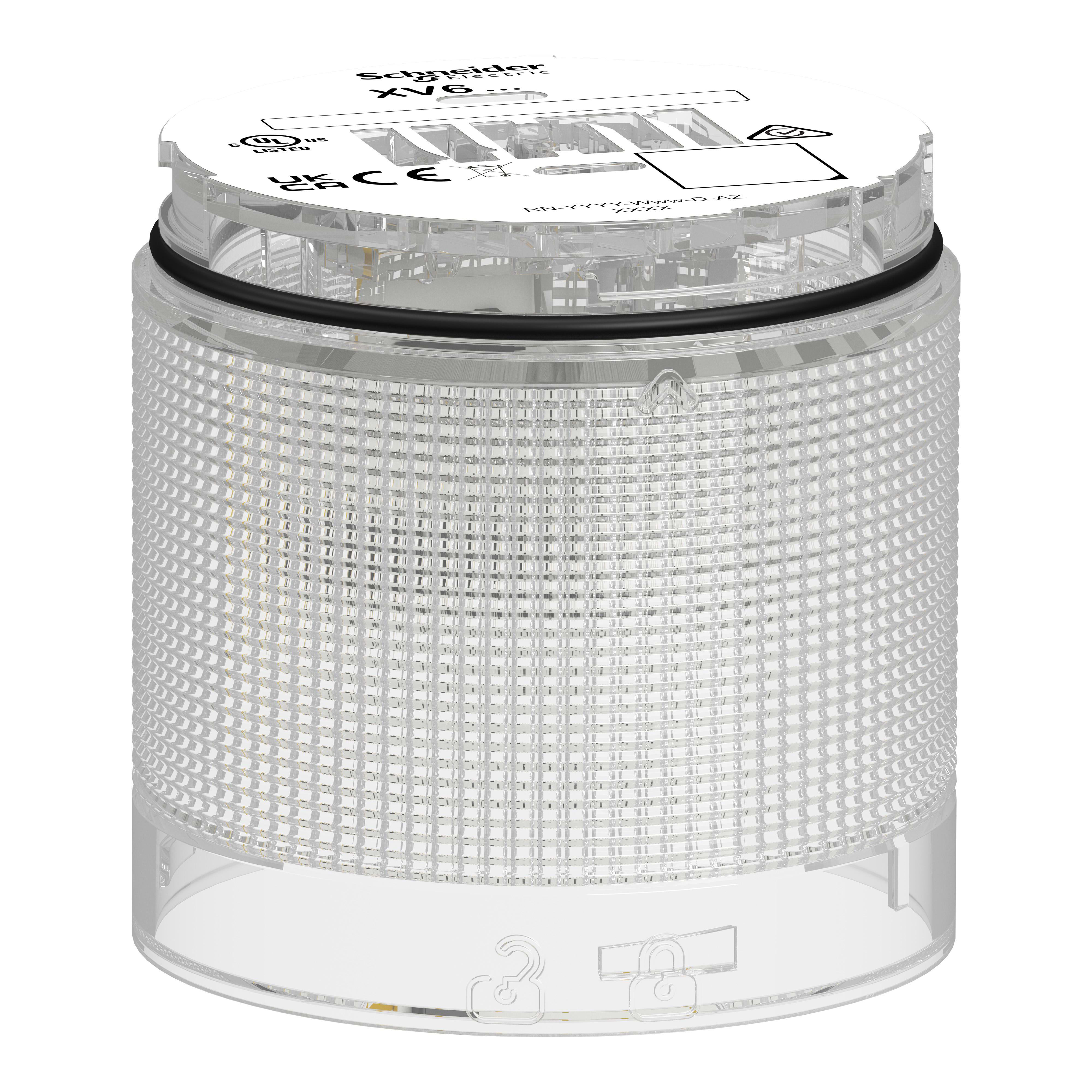 SCHNEIDER ELECTRIC - Elemento luminoso, Harmony XV6, colonna luminosa modulare Ø60mm, bianco, lampeggiante