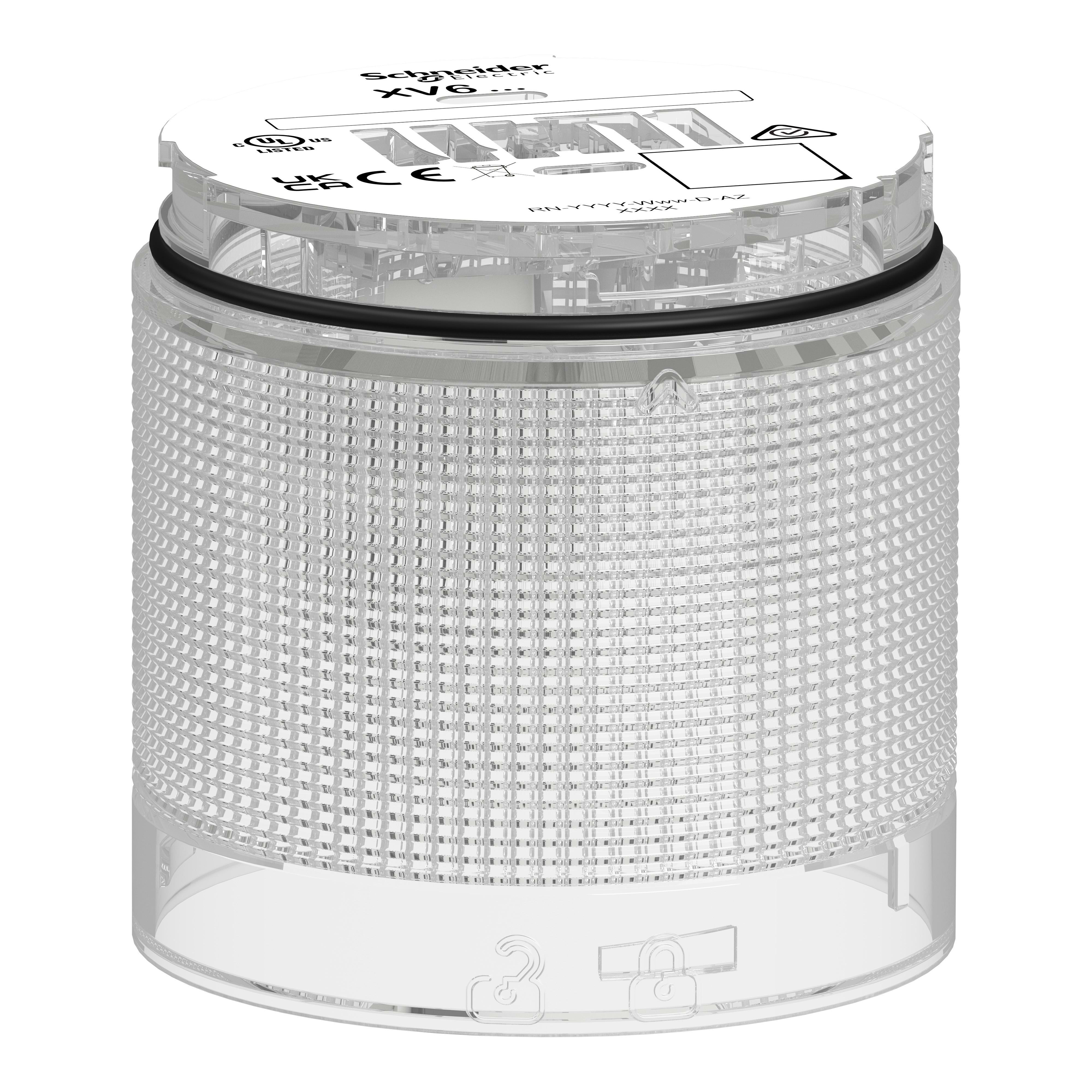 SCHNEIDER ELECTRIC - Elemento luminoso, Harmony XV6, colonna luminosa modulare Ø60mm, bianco, lampeggiante