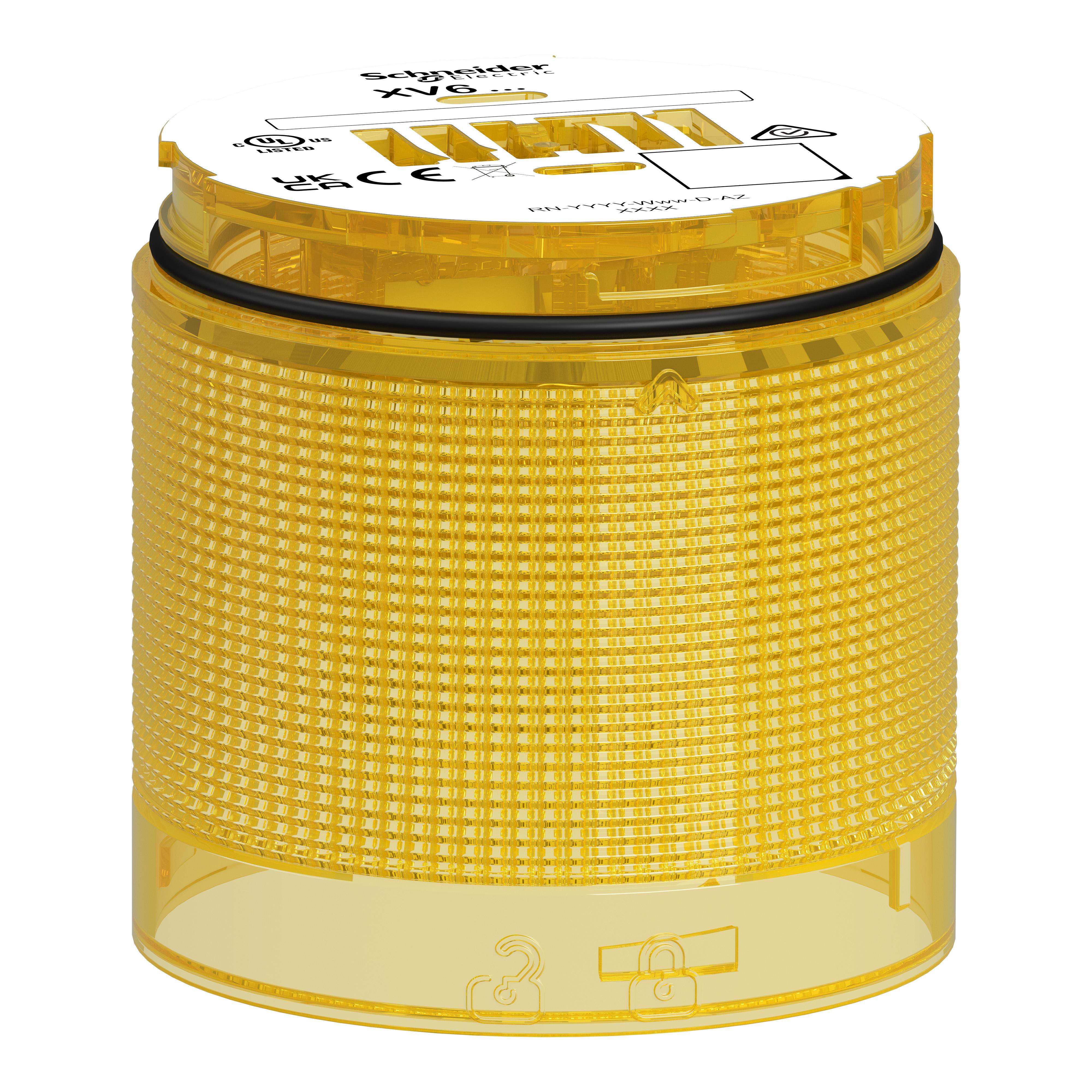 SCHNEIDER ELECTRIC - Elemento luminoso, Harmony XV6, colonna luminosa modulare Ø60mm, gialla, lampeggiante