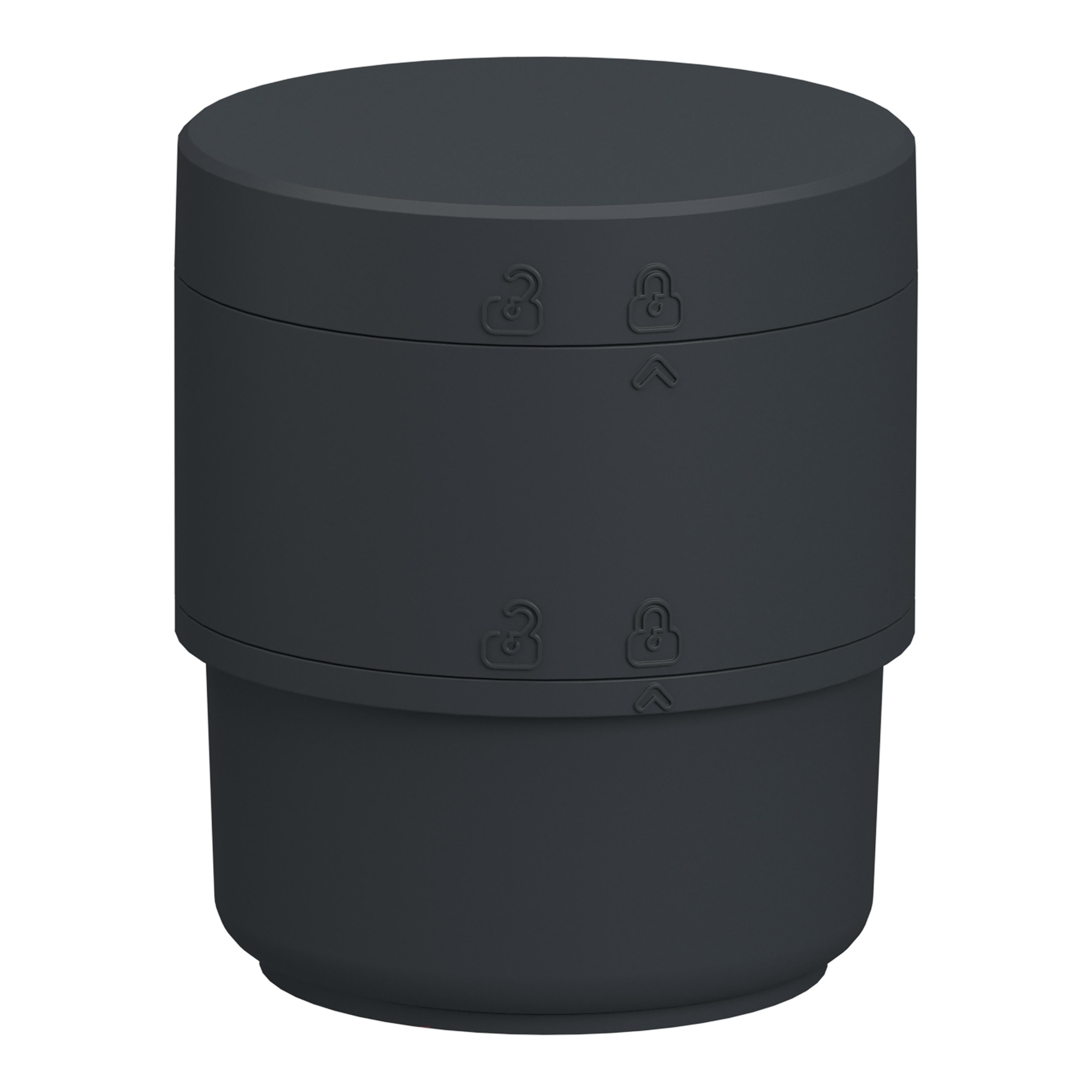 SCHNEIDER ELECTRIC - Base alimentazione, colonna luminosa modulare Harmony XVB7, Ø70mm, base 24V AC/DC con adattatore e coperchio, grigio XVB7C21B