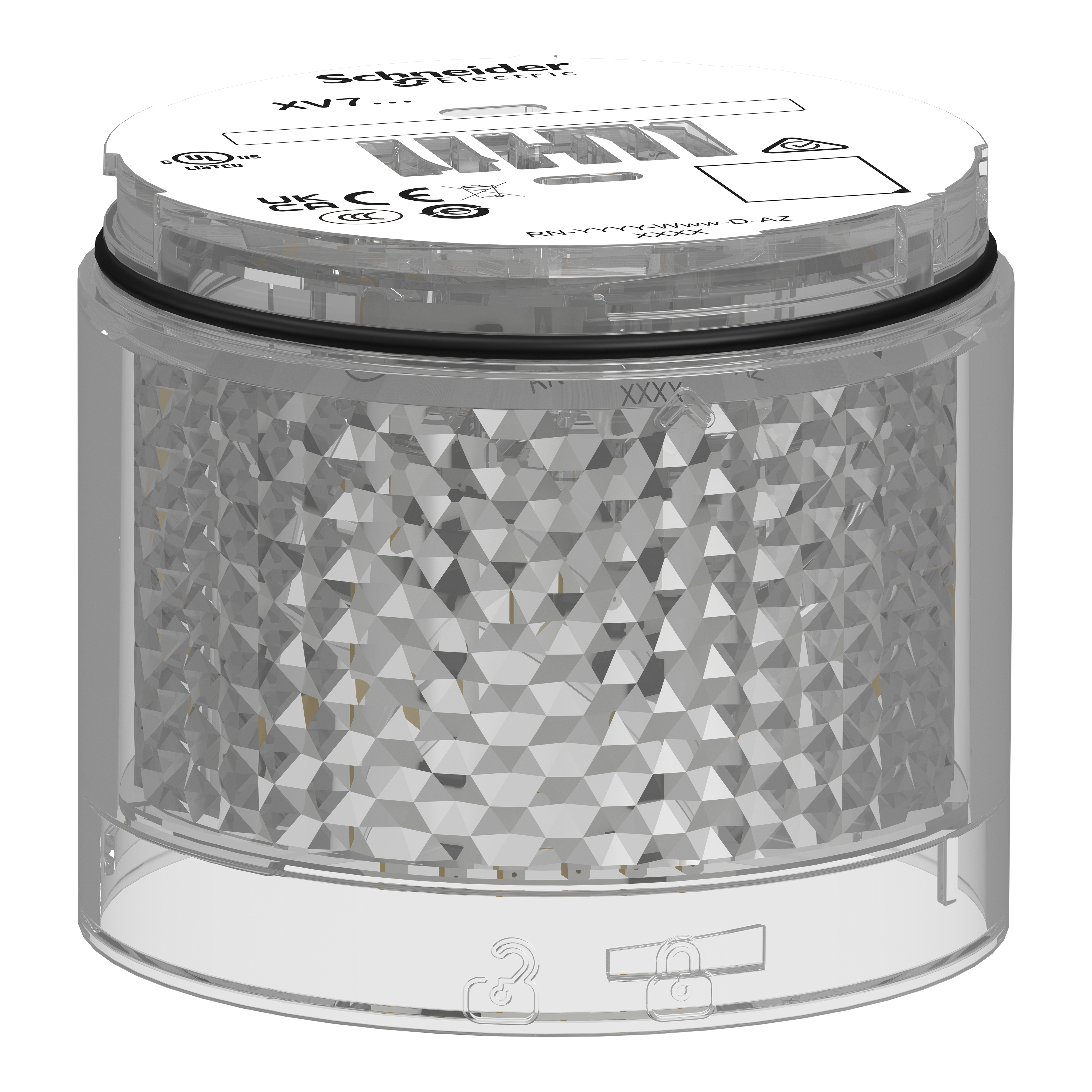 SCHNEIDER ELECTRIC - Elemento luminoso, Harmony XVB7, bianco, Ø70mm, luce fissa XVB7C27