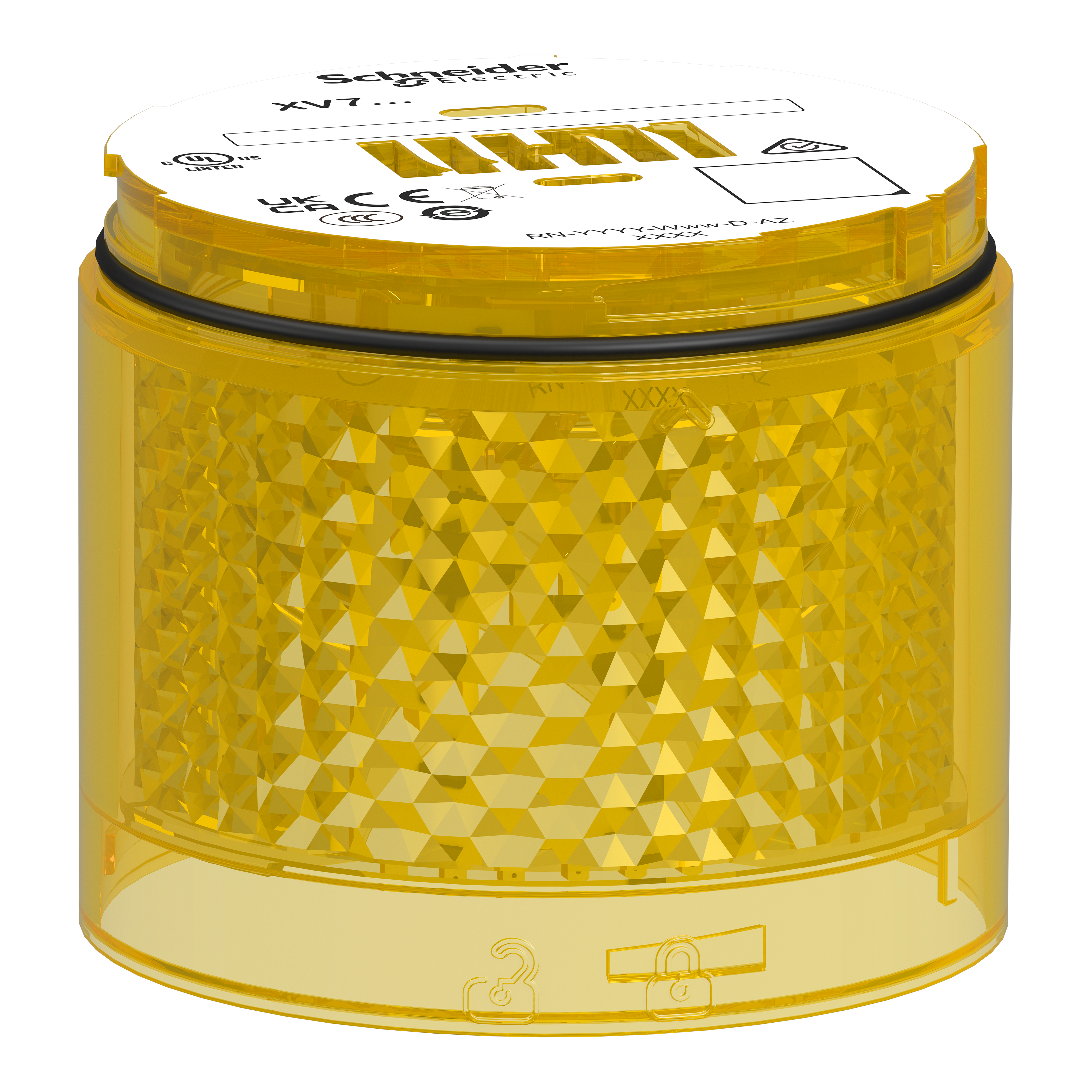 SCHNEIDER ELECTRIC - Elemento luminoso, Harmony XVB7, giallo, Ø70mm, luce fissa XVB7C28