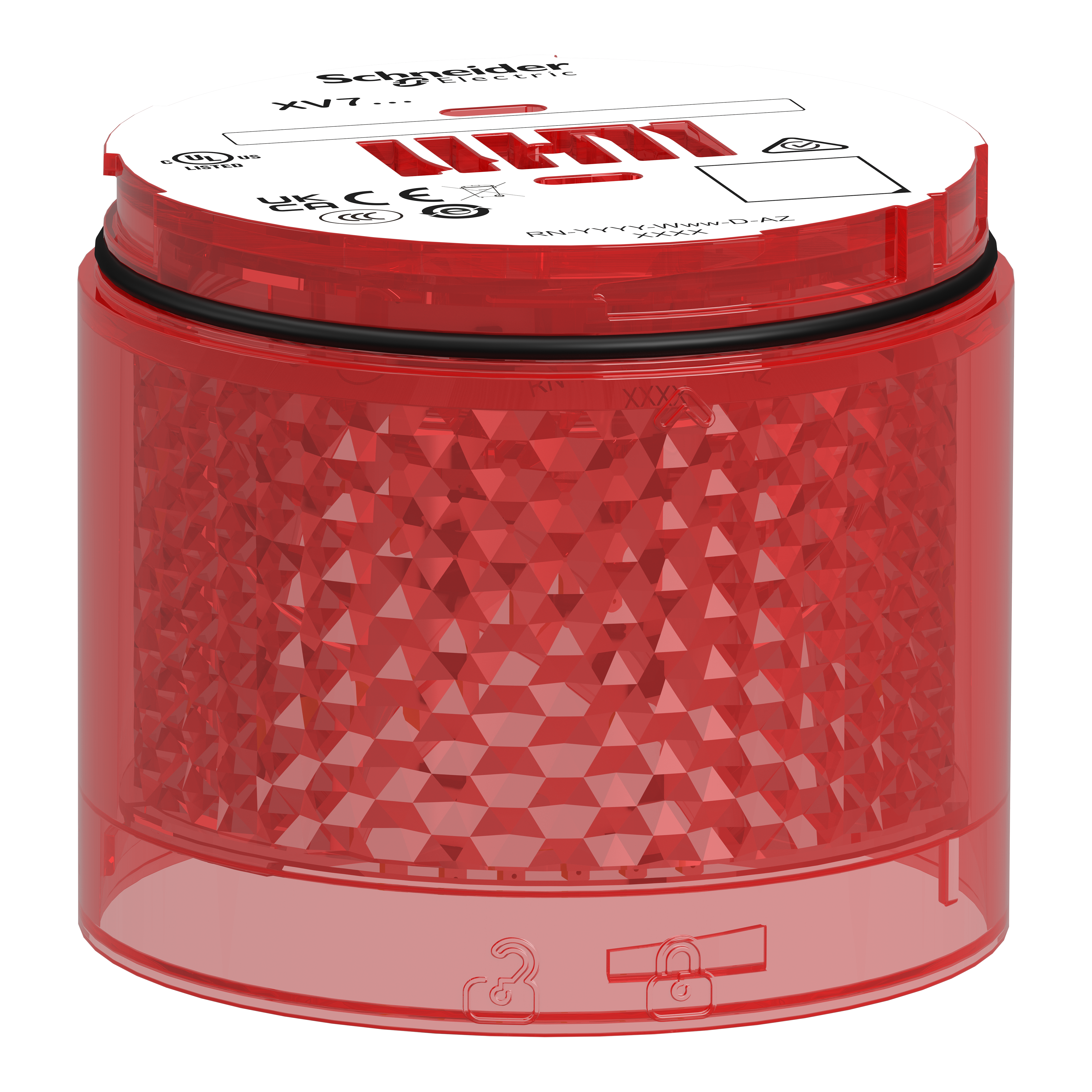 SCHNEIDER ELECTRIC - Elemento luminoso, Harmony XVB7, rosso, Ø70mm, lampeggiante XVB7C54