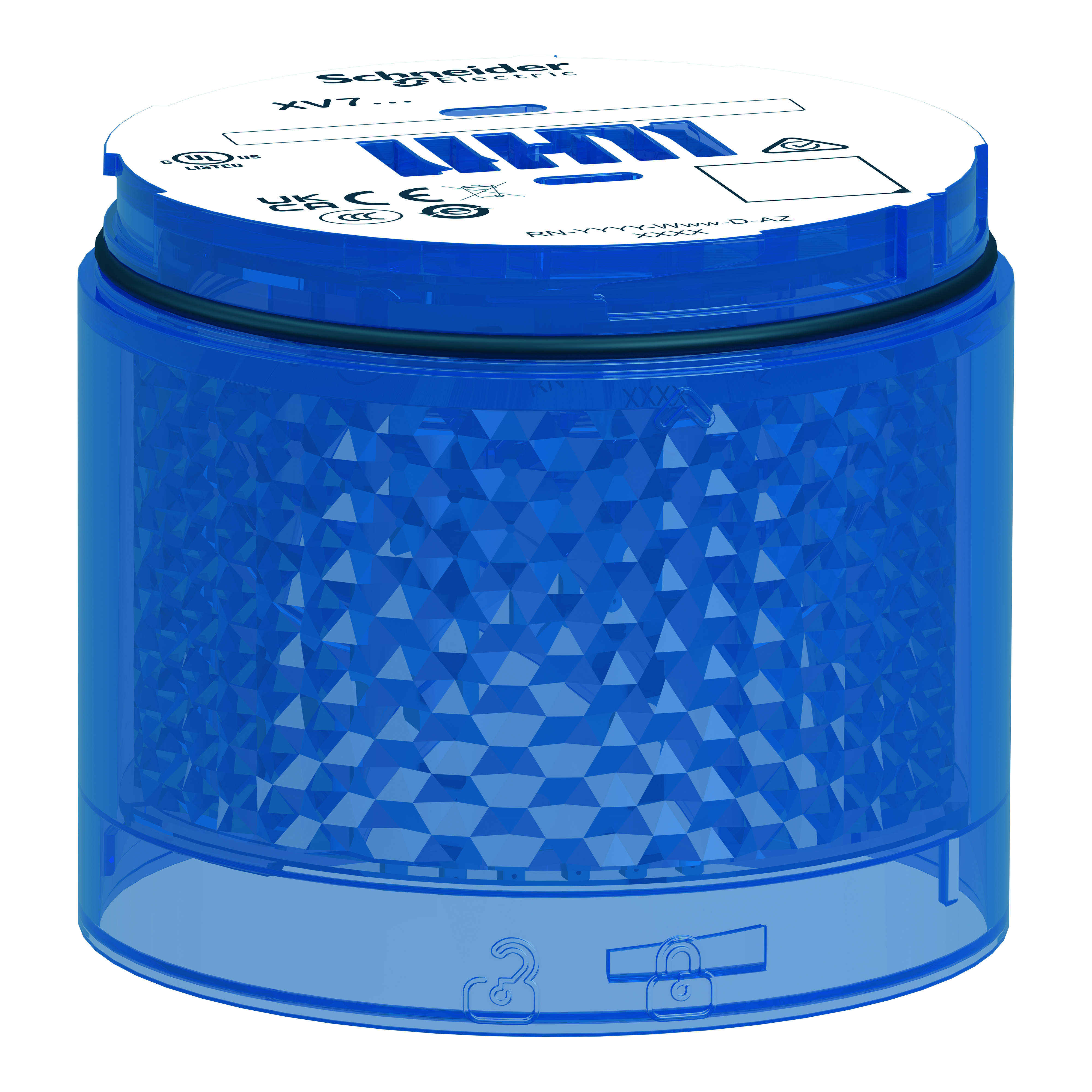 SCHNEIDER ELECTRIC - Elemento luminoso, Harmony XVB7, blu, Ø70mm, lampeggiante