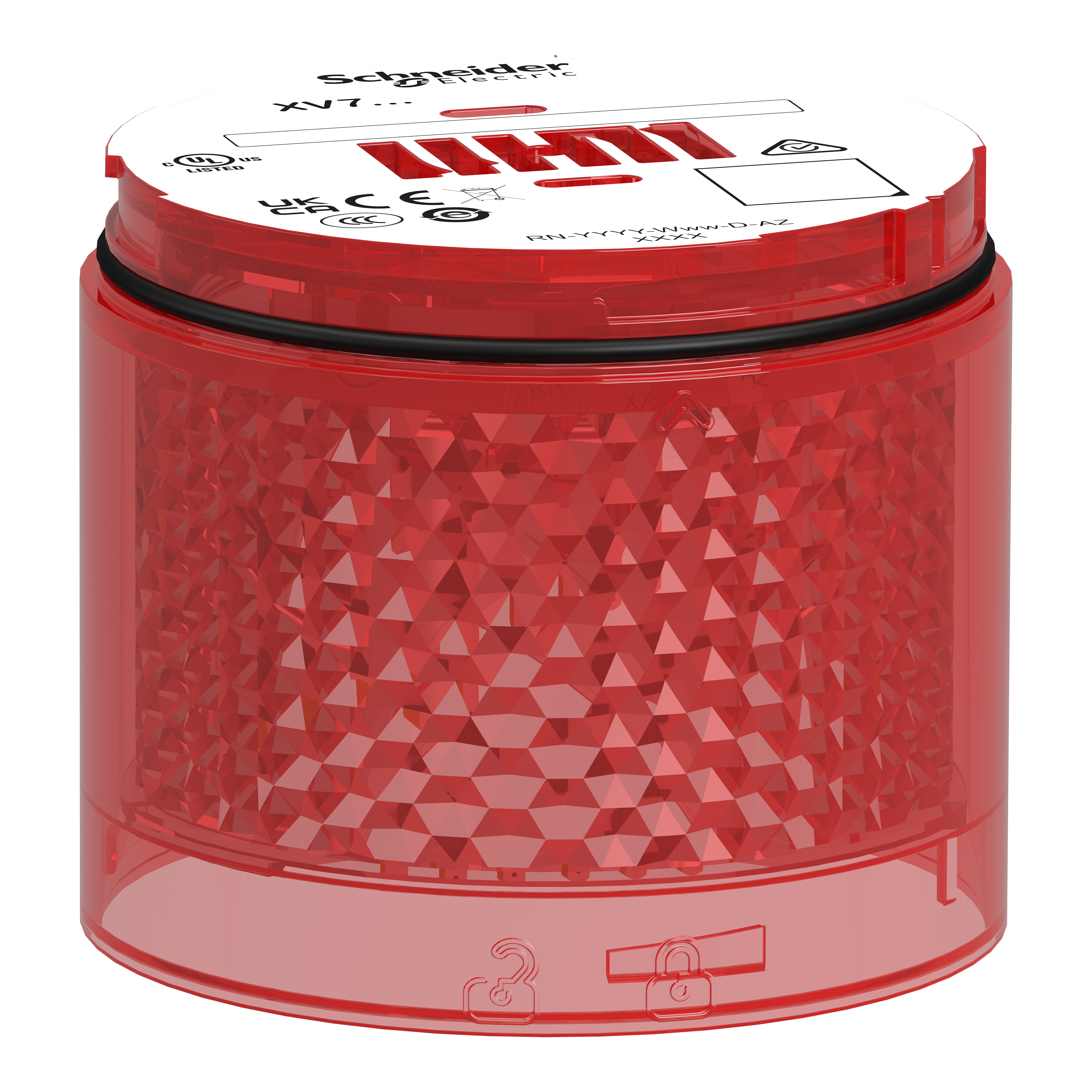 SCHNEIDER ELECTRIC - Elemento luminoso, Harmony XVB7, rosso, Ø70mm, lampeggiante