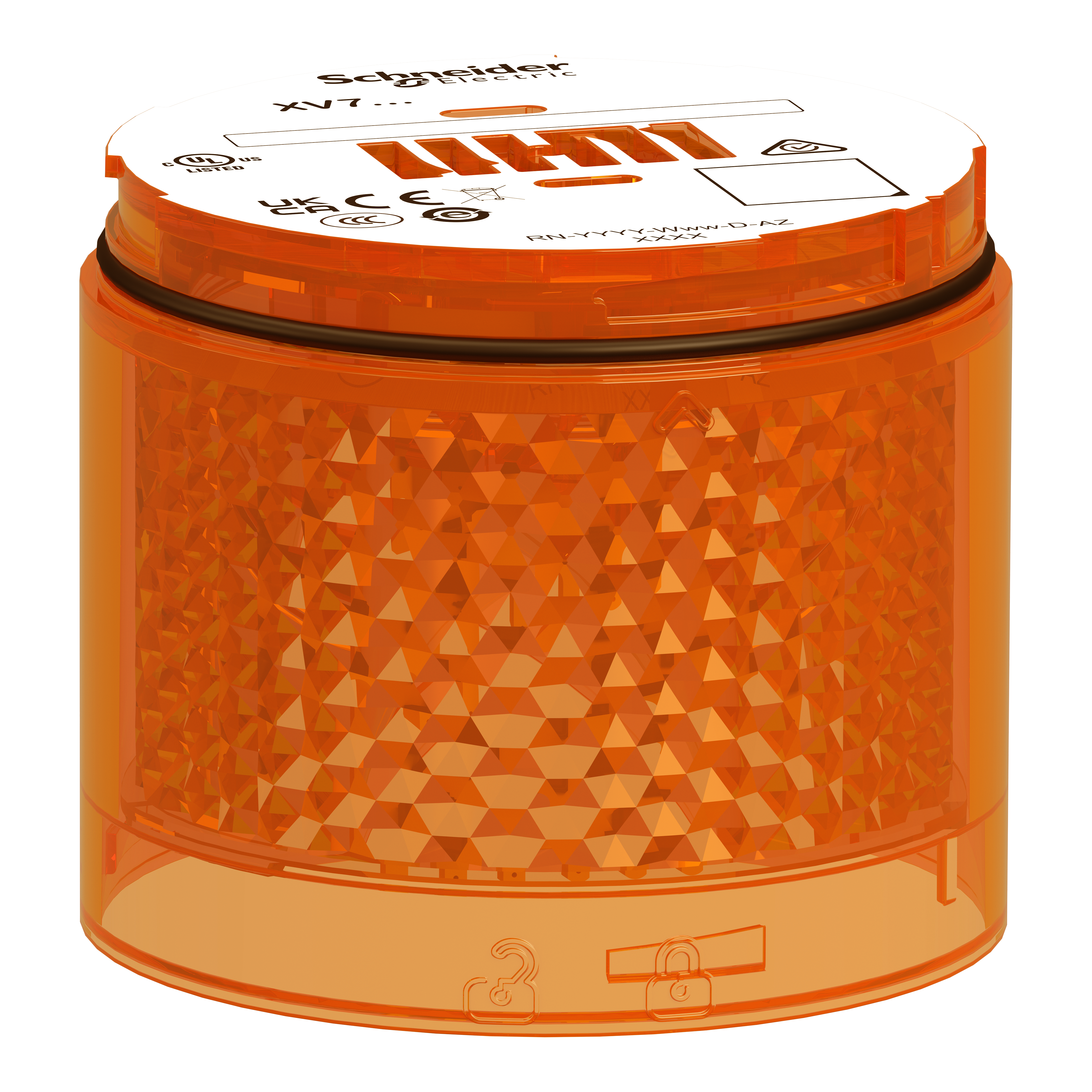 SCHNEIDER ELECTRIC - Elemento luminoso, Harmony XVB7, arancione, Ø70mm, lampeggiante