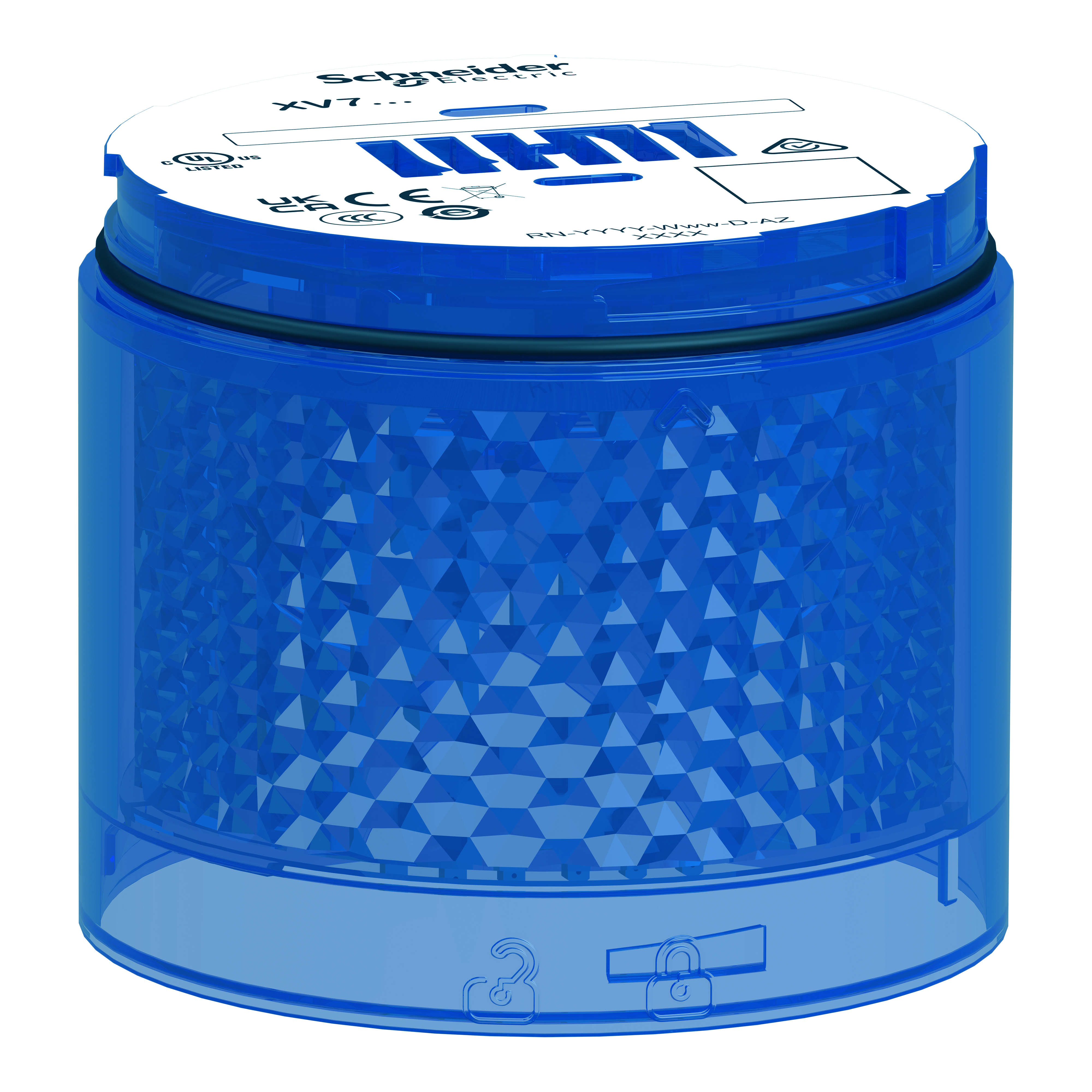 SCHNEIDER ELECTRIC - Elemento luminoso, Harmony XVB7, blu, Ø70mm, lampeggiante