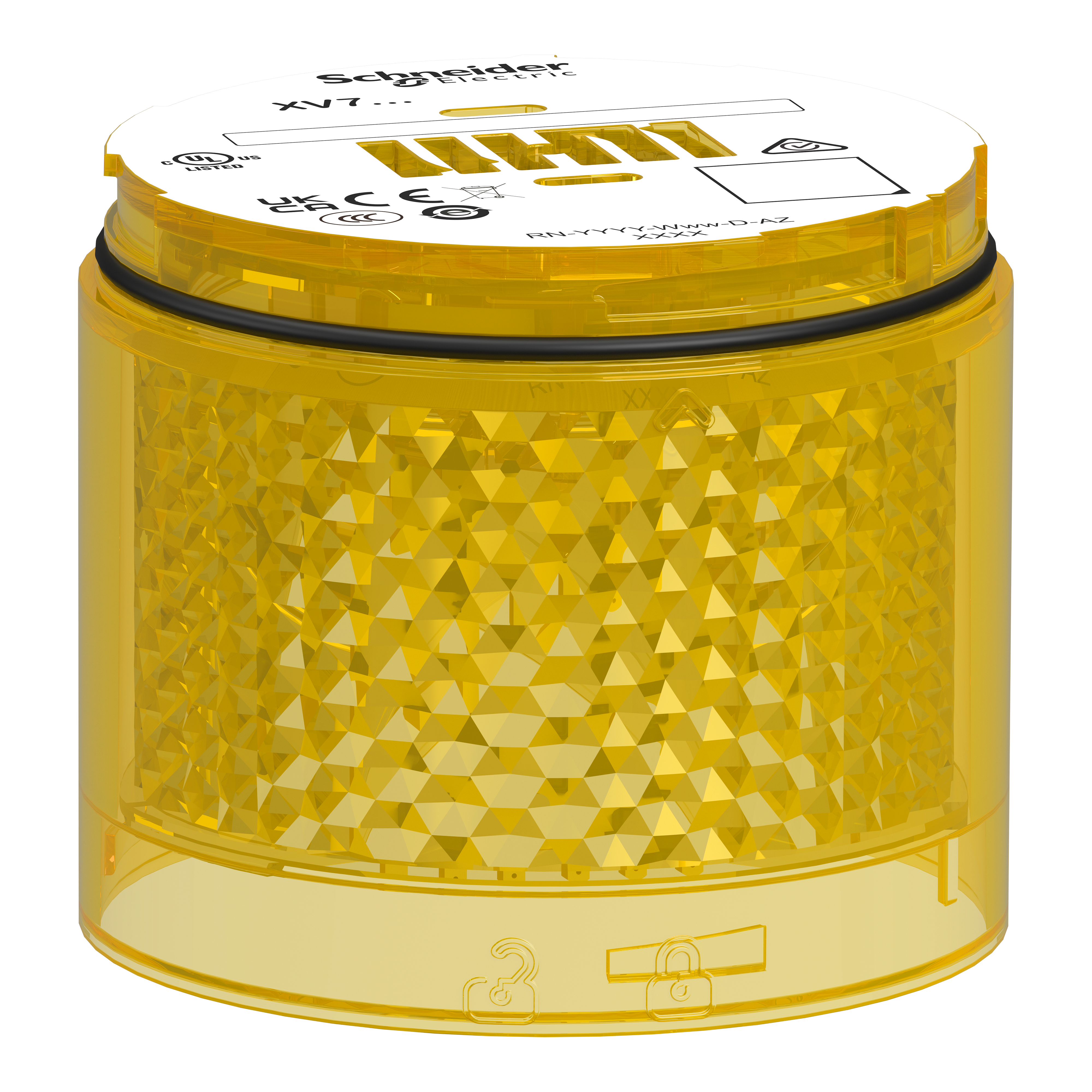 SCHNEIDER ELECTRIC - Elemento luminoso, Harmony XVB7, giallo, Ø70mm, lampeggiante