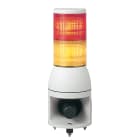 SCHNEIDER ELECTRIC - Harmony XVC, Colonna luminosa monoblocco precablata, plastica, rosso aranc., Ø100, montaggio diretto su base, luce fissa/lampeg, sirena, IP54, 24 VDC