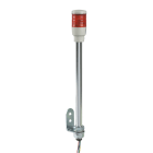 SCHNEIDER ELECTRIC - Harmony XVC, Colonna luminosa monoblocco precablata, plastica, rosso, Ø40, montaggio su tubo, luce fissa, IP23, 24 V AC/DC
