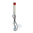 SCHNEIDER ELECTRIC - Harmony XVC, Colonna luminosa monoblocco precablata, plastica, rosso, Ø40, montaggio su tubo, luce fissa o lampeggiante, buzzer, IP23, 24 V AC/DC
