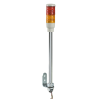SCHNEIDER ELECTRIC - Harmony XVC, Colonna luminosa monoblocco precablata, plastica, rosso arancione, Ø40, montaggio su tubo, luce fissa, IP23, 24 V AC/DC
