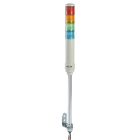 SCHNEIDER ELECTRIC - Harmony XVC, Colonna luminosa monoblocco precablata, plastica,rosso aranc. verde blu, Ø40, montaggio su tubo, luce fissa/lampeg.,buzzer,IP23,24 VAC/DC