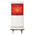 SCHNEIDER ELECTRIC - Harmony XVC, Colonna luminosa monoblocco precablata, plastica, rosso, Ø60, montaggio diretto su base, luce fissa o lampeg., buzzer, IP54, 24 VAC/DC