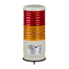 SCHNEIDER ELECTRIC - Harmony XVC, Colonna luminosa monoblocco precablata,plastica,rosso aranc.,Ø60,montaggio su base, luce fissa/lampeg.,con buzzer70..85 dB, IP54,24VAC/DC