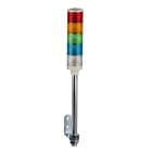 SCHNEIDER ELECTRIC - Harmony XVC, Colonna luminosa monoblocco precablata, plastica, rosso aranc. verde blu incolore, Ø60, montaggio su tubo, luce fissa, IP23, 24 VAC/DC