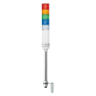 SCHNEIDER ELECTRIC - Harmony XVC, Colonna luminosa monoblocco precablata, plastica, rosso aranc.verde blu incolore,Ø60,montaggio su tubo,fissa/lampeg,buzzer, IP23,24VAC/DC