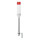 SCHNEIDER ELECTRIC - Harmony XVC, Colonna luminosa monoblocco precablata, plastica, rosso, Ø60, montaggio su tubo, luce fissa o lampeggiante, buzzer, IP23, 100...240 V AC