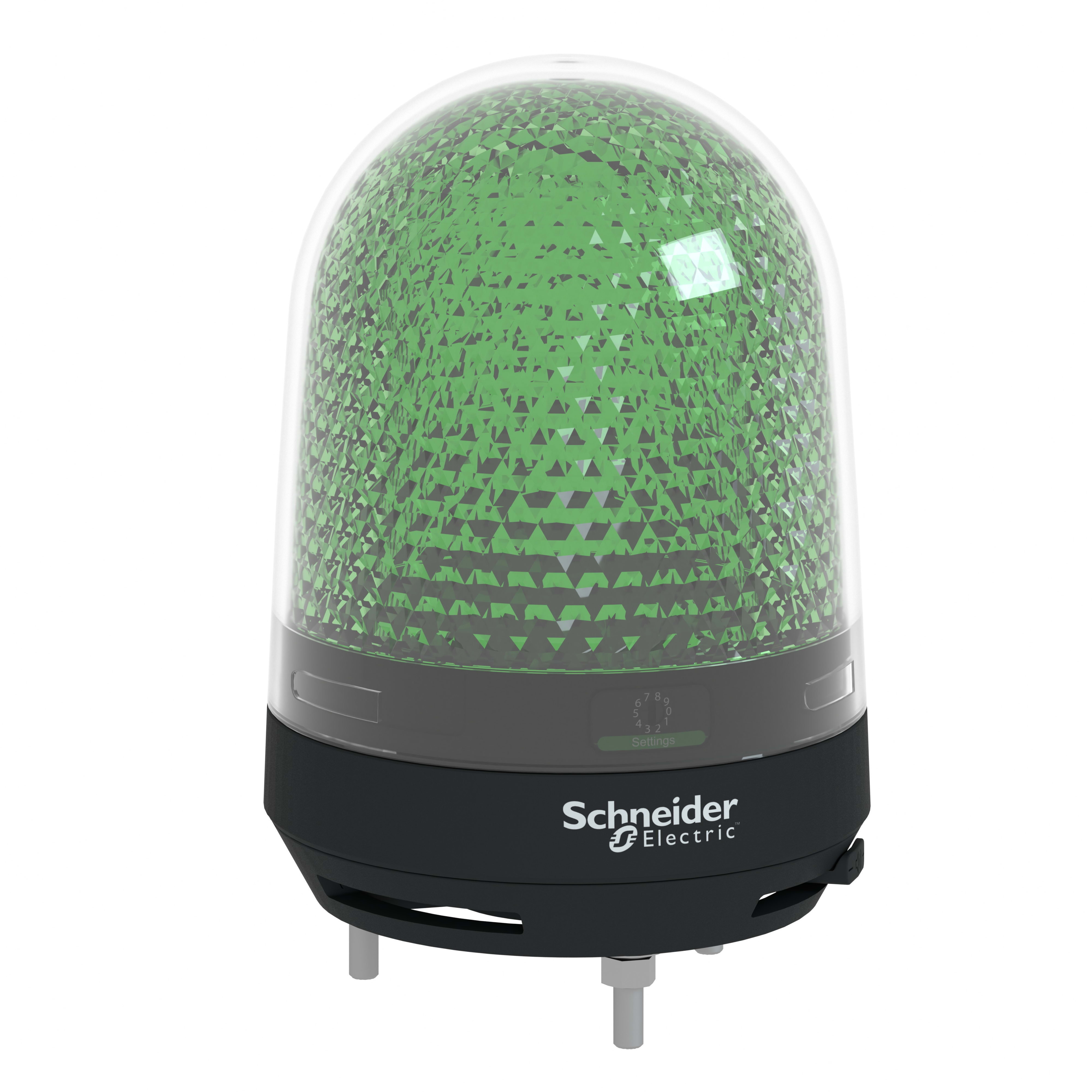 SCHNEIDER ELECTRIC - Dispositivo a luce rotante, con buzzer, 12-24 VDC, verde