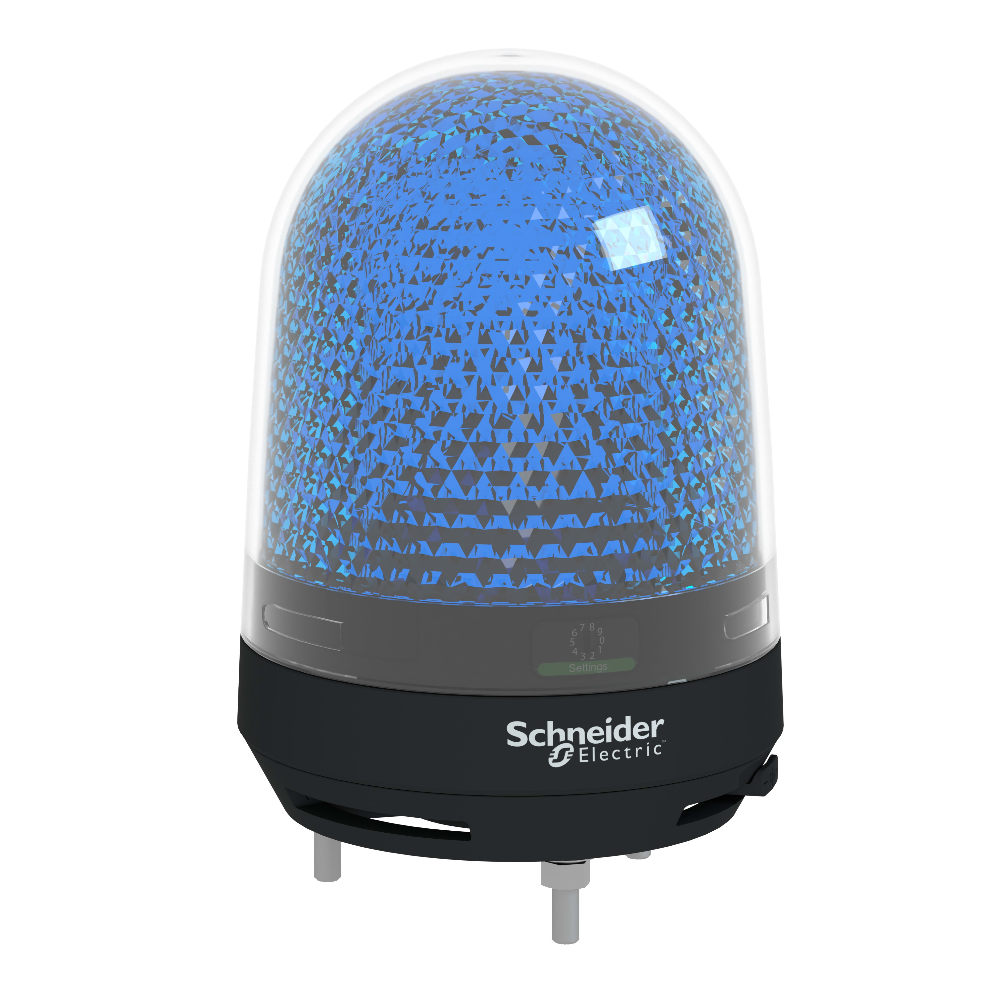 SCHNEIDER ELECTRIC - Dispositivo a luce rotante, con buzzer, 12-24 VDC, blu