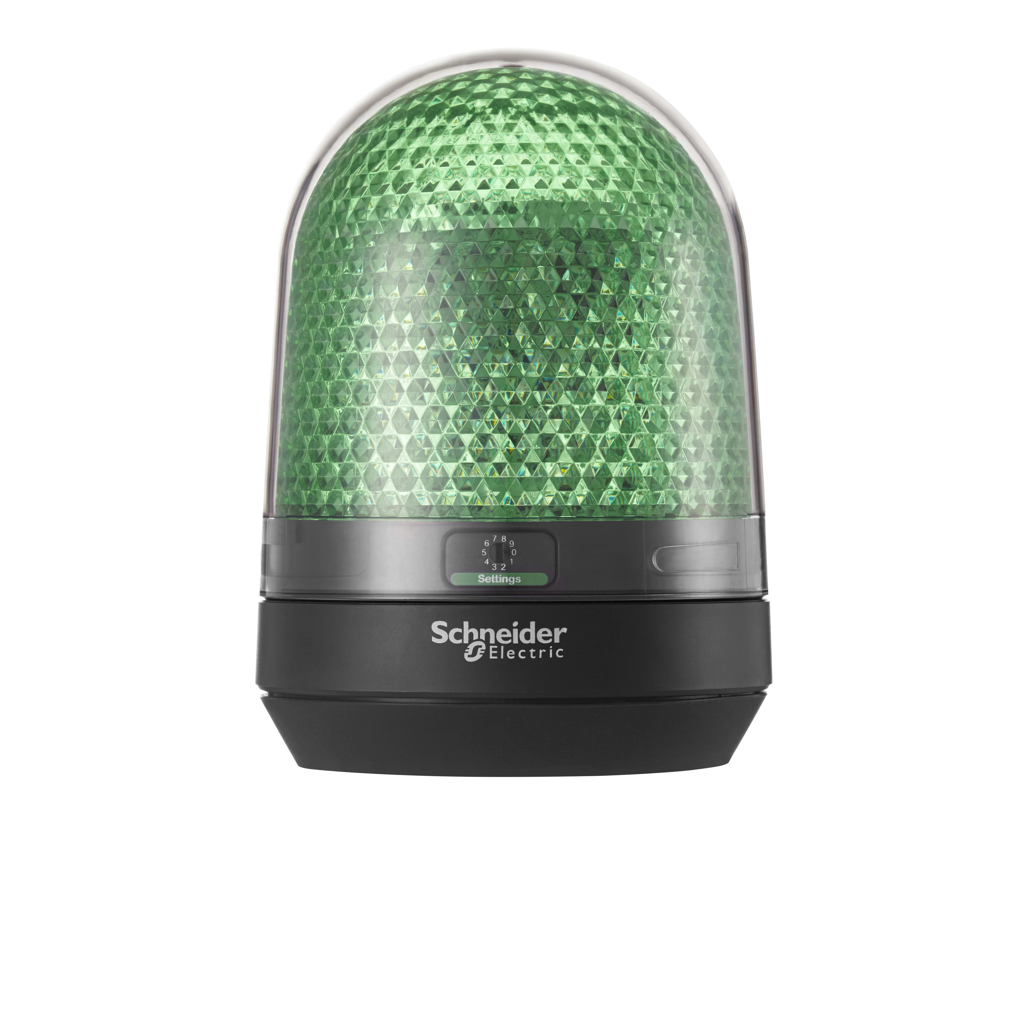 SCHNEIDER ELECTRIC - Dispositivo a luce rotante, senza buzzer, 100-230 VAC, verde