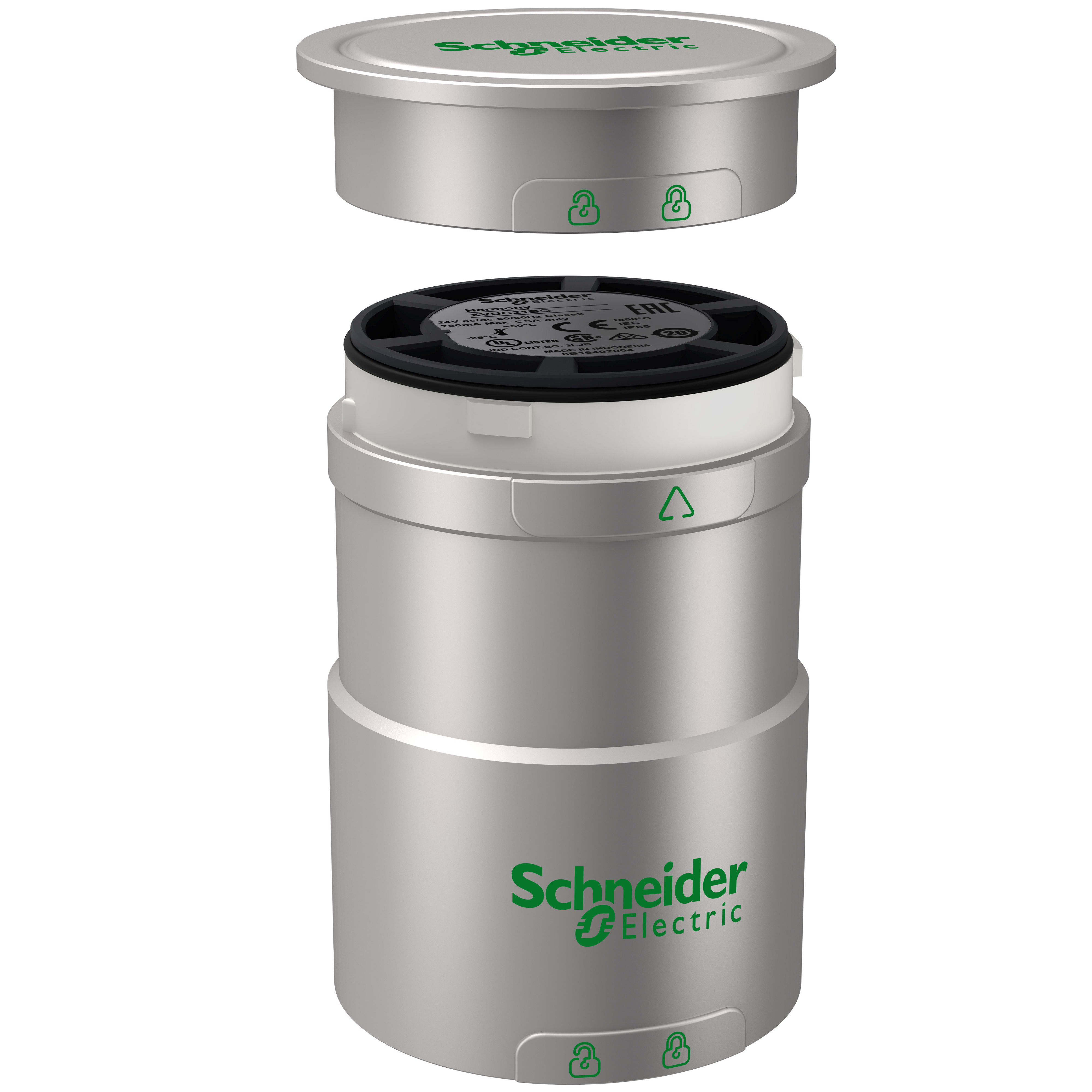 SCHNEIDER ELECTRIC - Corpo alimentazione 24VAC/DC + coperchio - ARGENTO