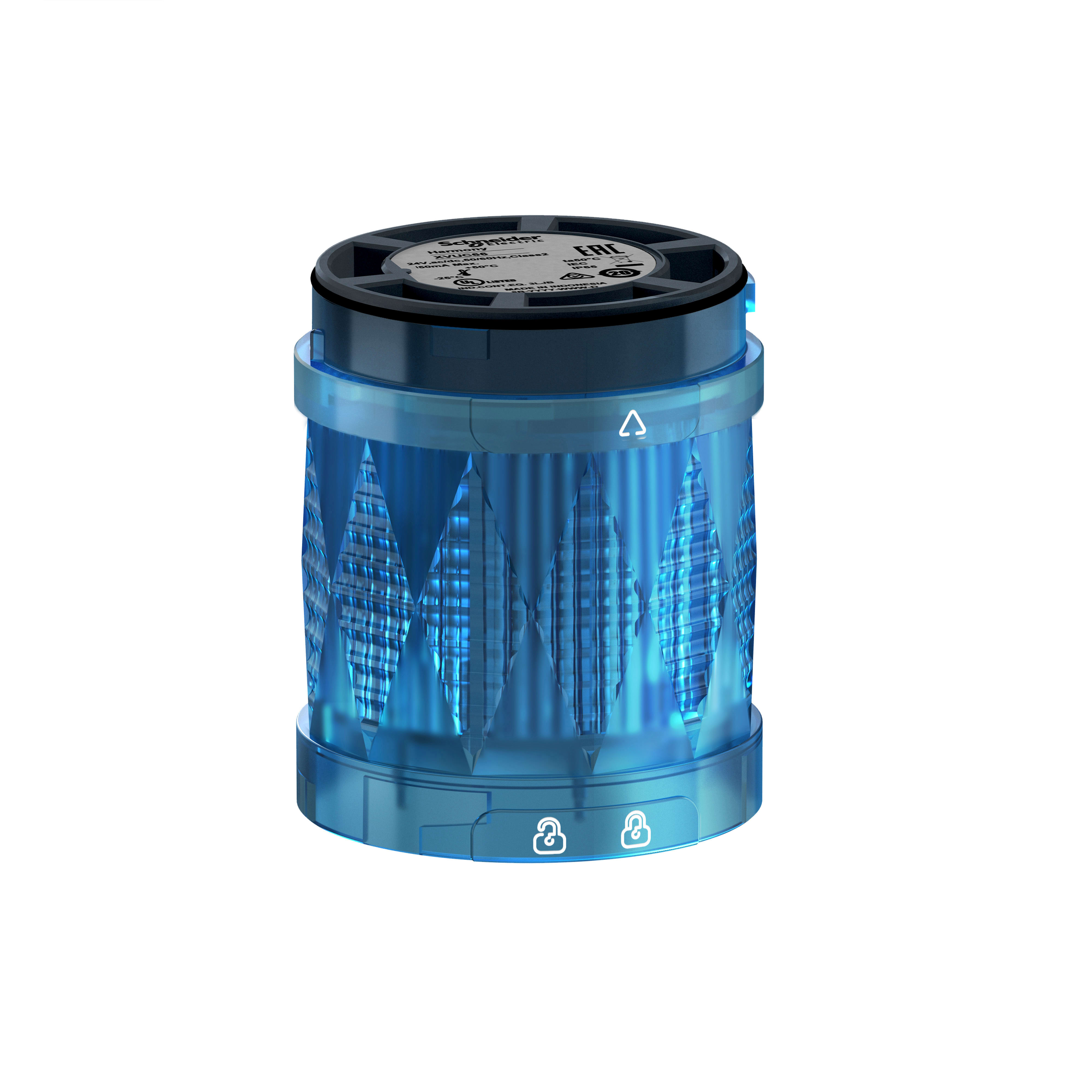 SCHNEIDER ELECTRIC - Colonna luminosa modulare modulare Harmony XVU, elemento LED blu, 60mm, high flash, IP65, 24V AC DC