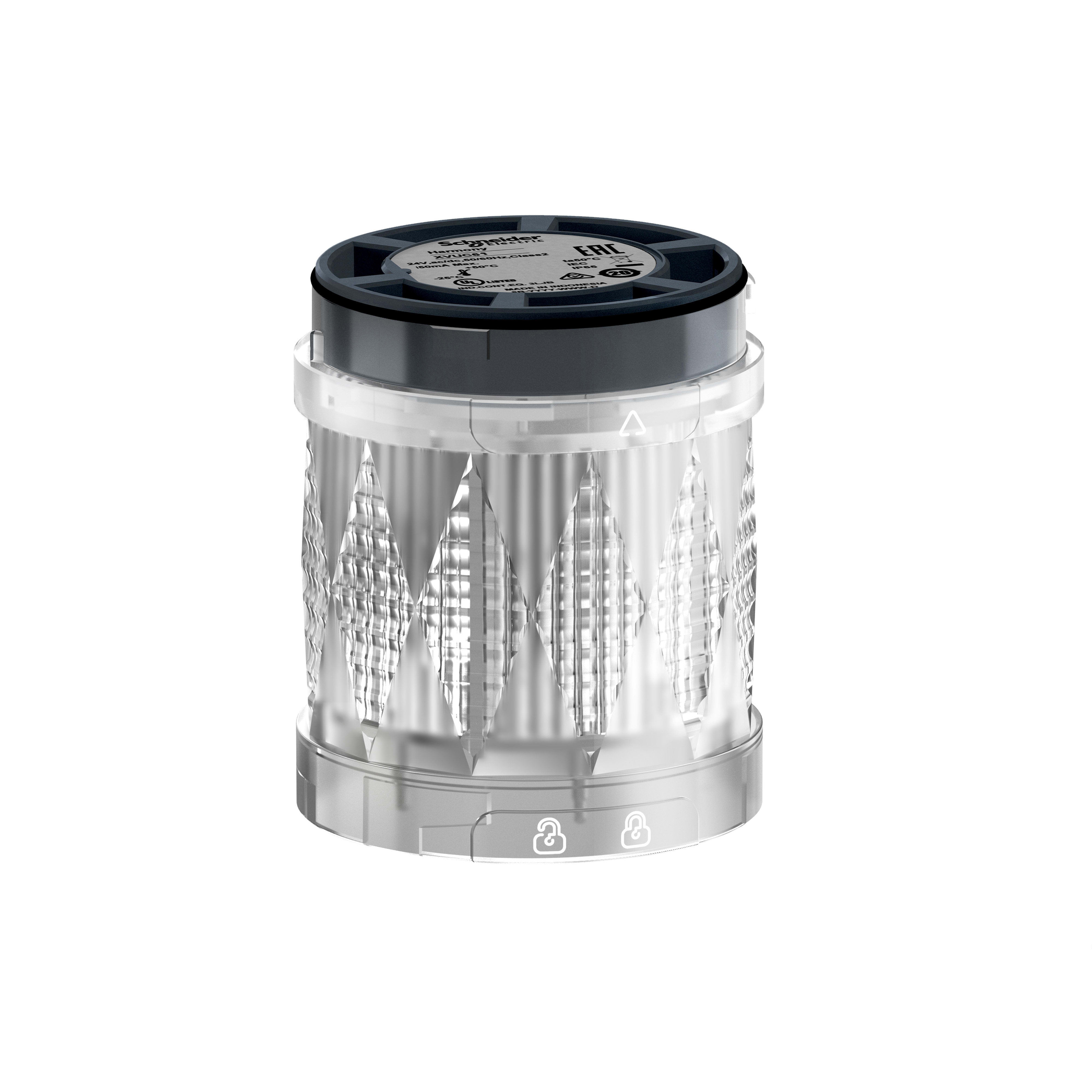SCHNEIDER ELECTRIC - Colonna luminosa modulare modulare Harmony XVU, elemento LED bianco, 60mm, high flash, IP65, 24V AC DC