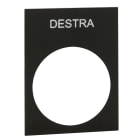 SCHNEIDER ELECTRIC - Targhetta DESTRA ZB2BY2609