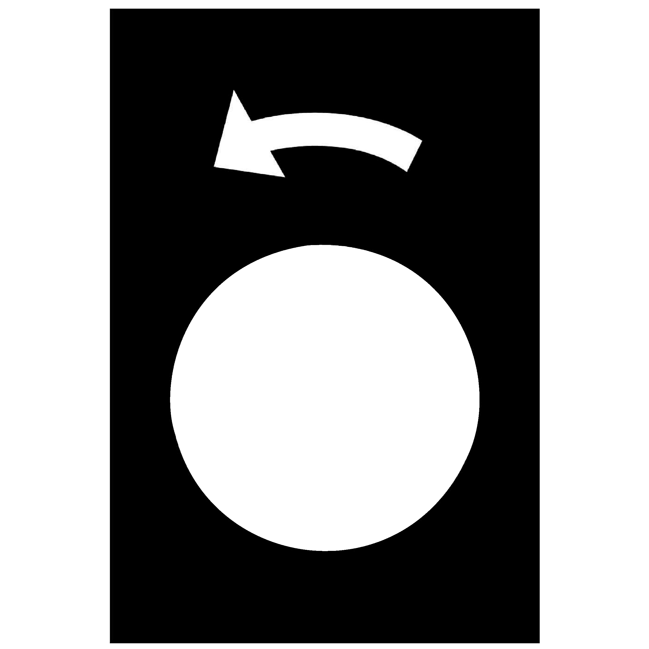 SCHNEIDER ELECTRIC - Etichetta - 30×40mm - nero - rotazione sinistra, lento ZB2BY2922