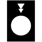 SCHNEIDER ELECTRIC - Etichetta - 30×40mm - nero - abbassamento, lento-veloce ZB2BY2956