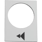 SCHNEIDER ELECTRIC - Etichetta - 30×40mm - bianco - sollevamento o destra, lento-veloce ZB2BY4903