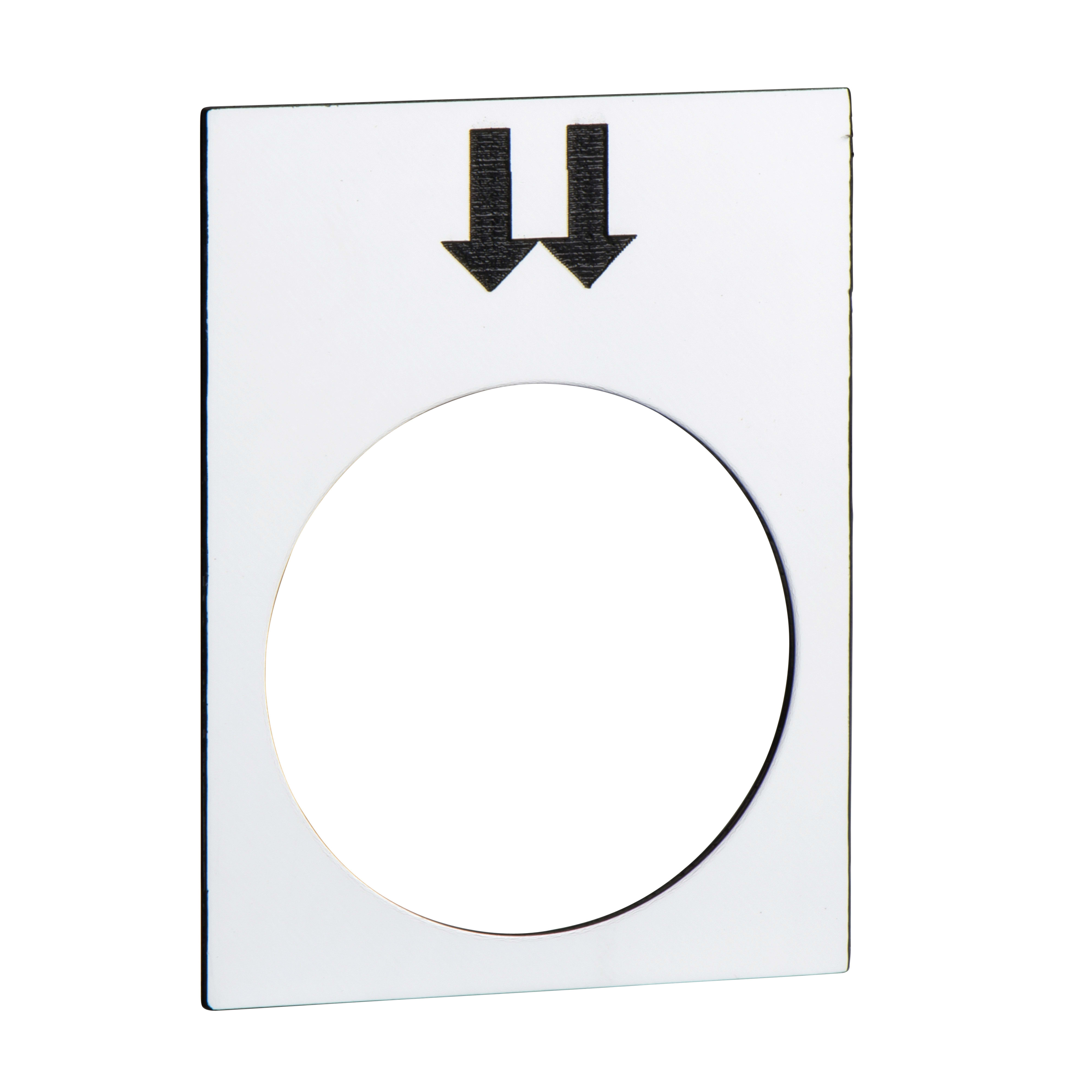 SCHNEIDER ELECTRIC - Etichetta - 30×40mm - bianco - destra, veloce ZB2BY4908